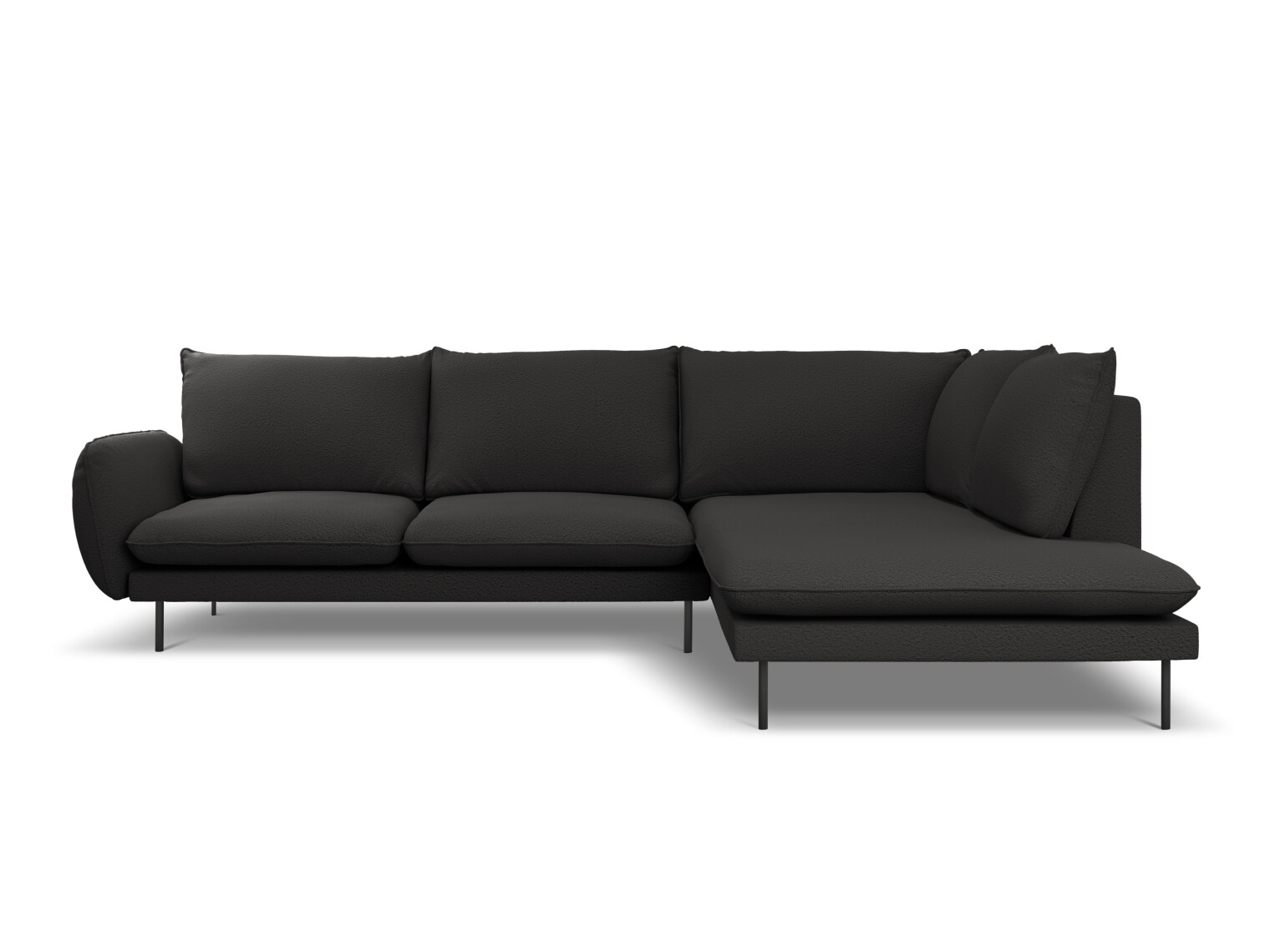 Minkštas kampas Ferlevi 130 (Ascot Black)