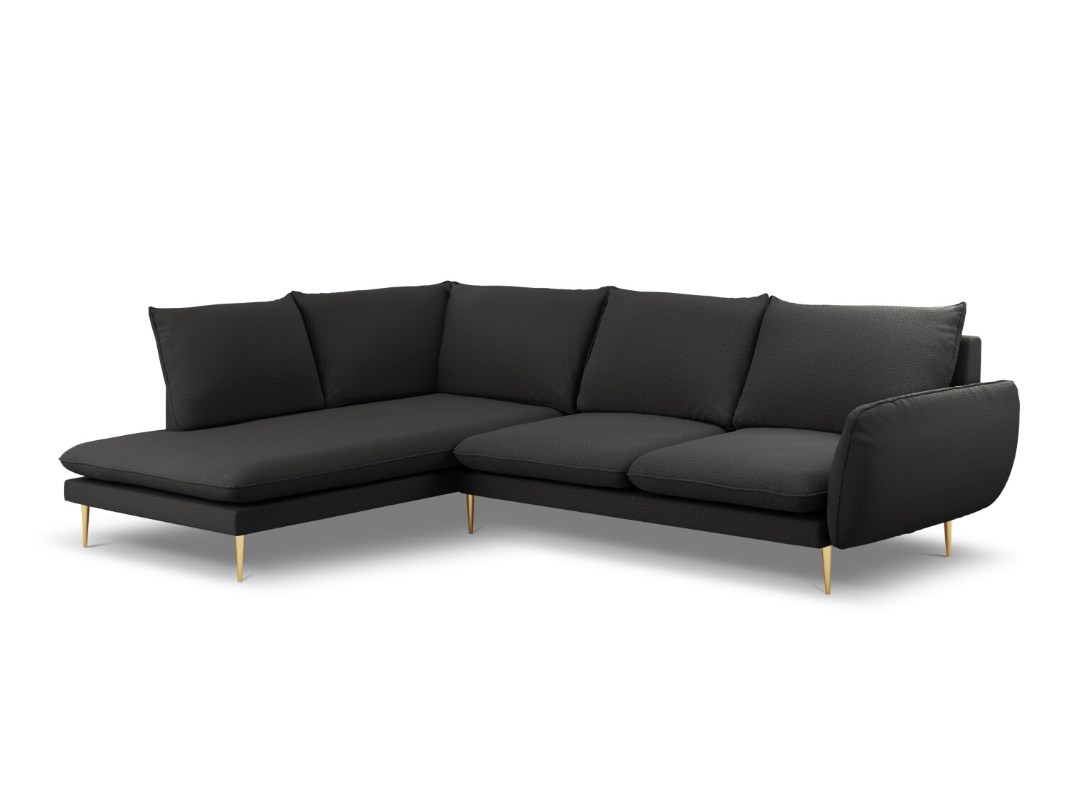 Minkštas kampas Ferlevi 130 (Ascot Black)
