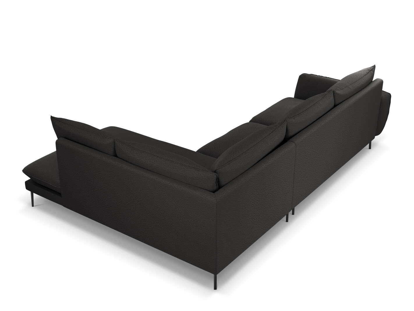 Minkštas kampas Ferlevi 130 (Ascot Black)