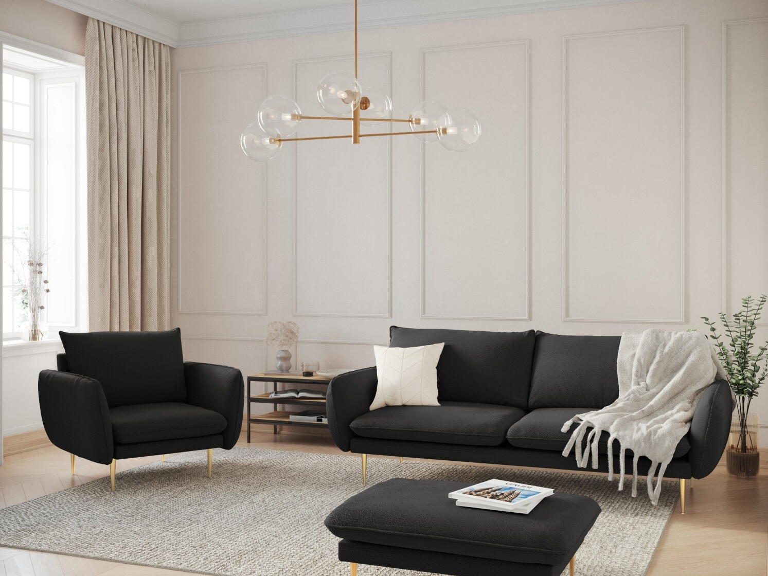 Sofa Ferlevi 129 (Ascot Black)