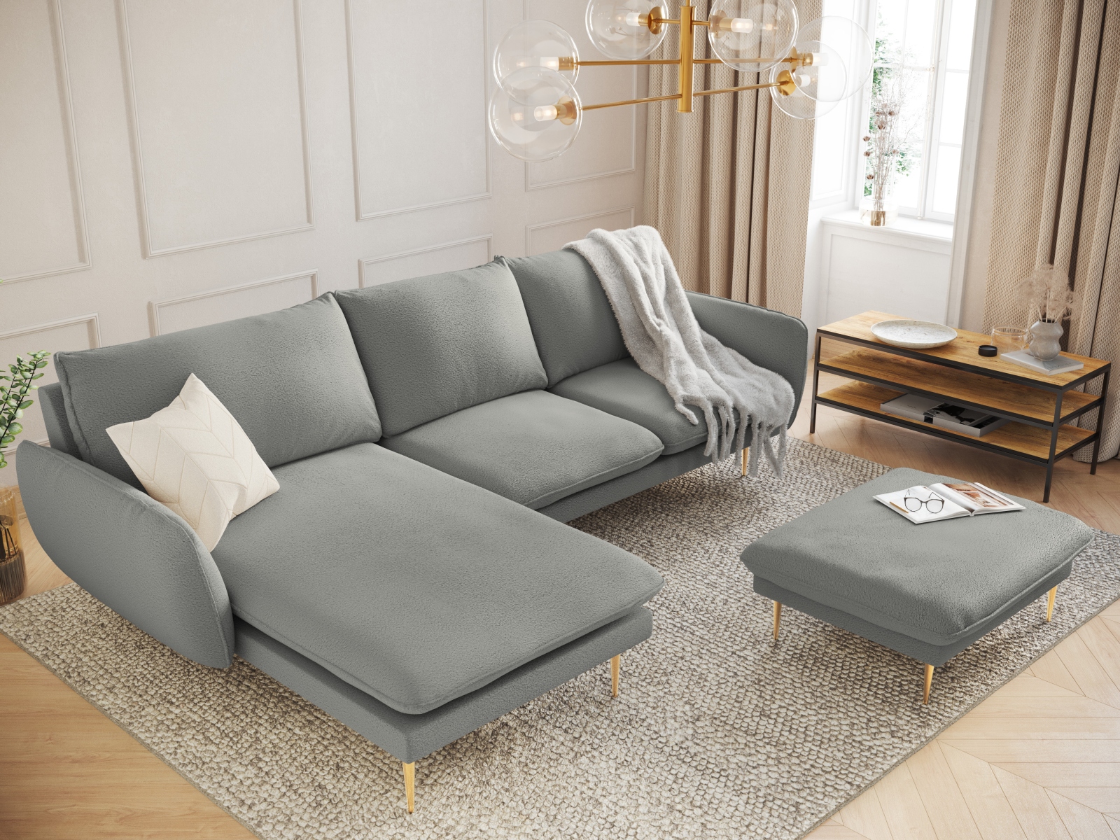 Minkštas kampas Ferlevi 113 (Ascot Taupe)