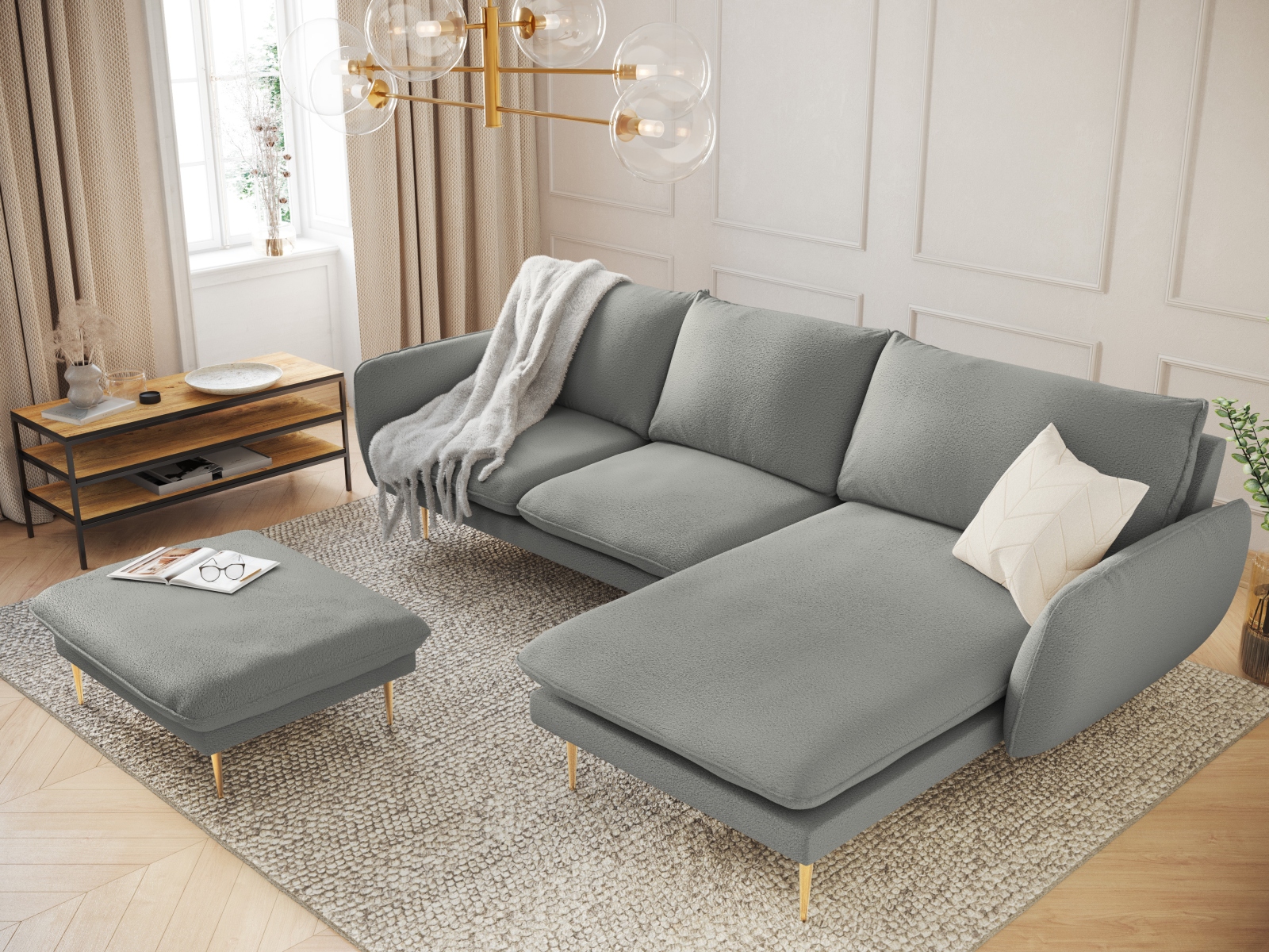 Minkštas kampas Ferlevi 113 (Ascot Taupe)