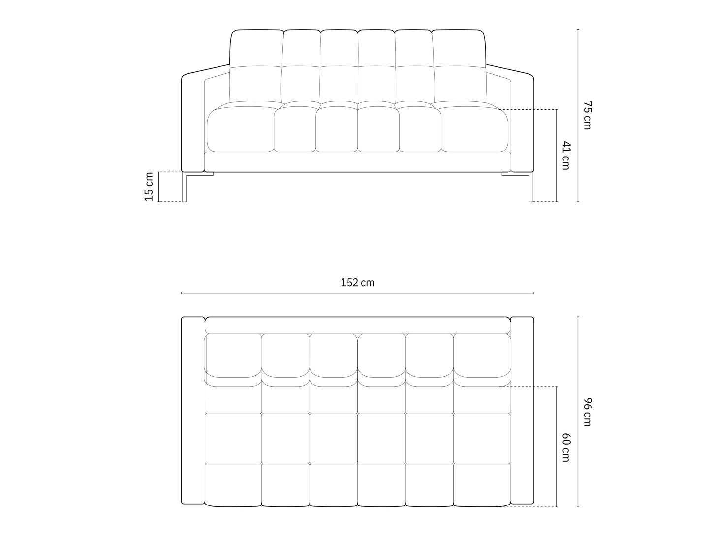 Sofa Calelbe 108 (Neve 80)