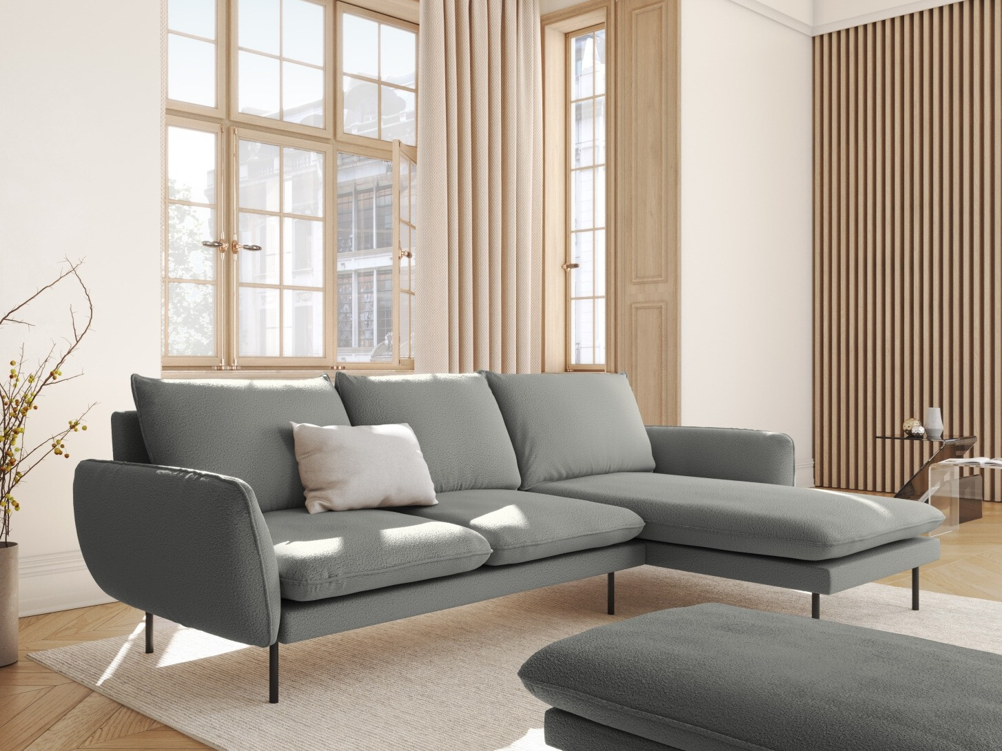 Minkštas kampas Ferlevi 113 (Ascot Taupe)