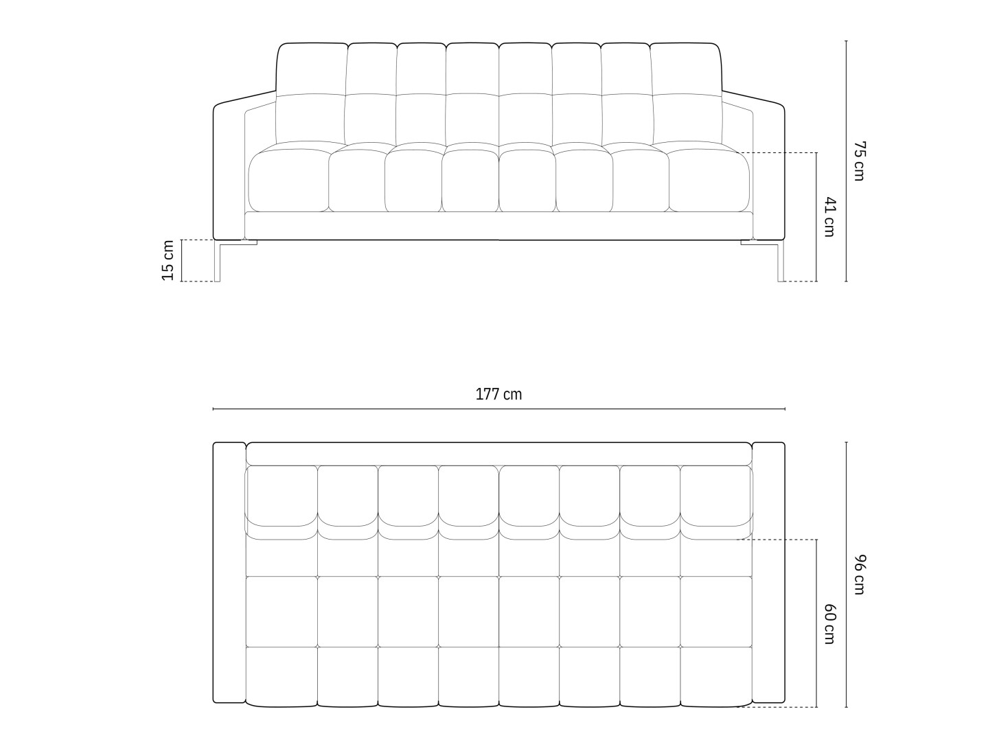 Sofa Calelbe 109 (Bluvel 19)