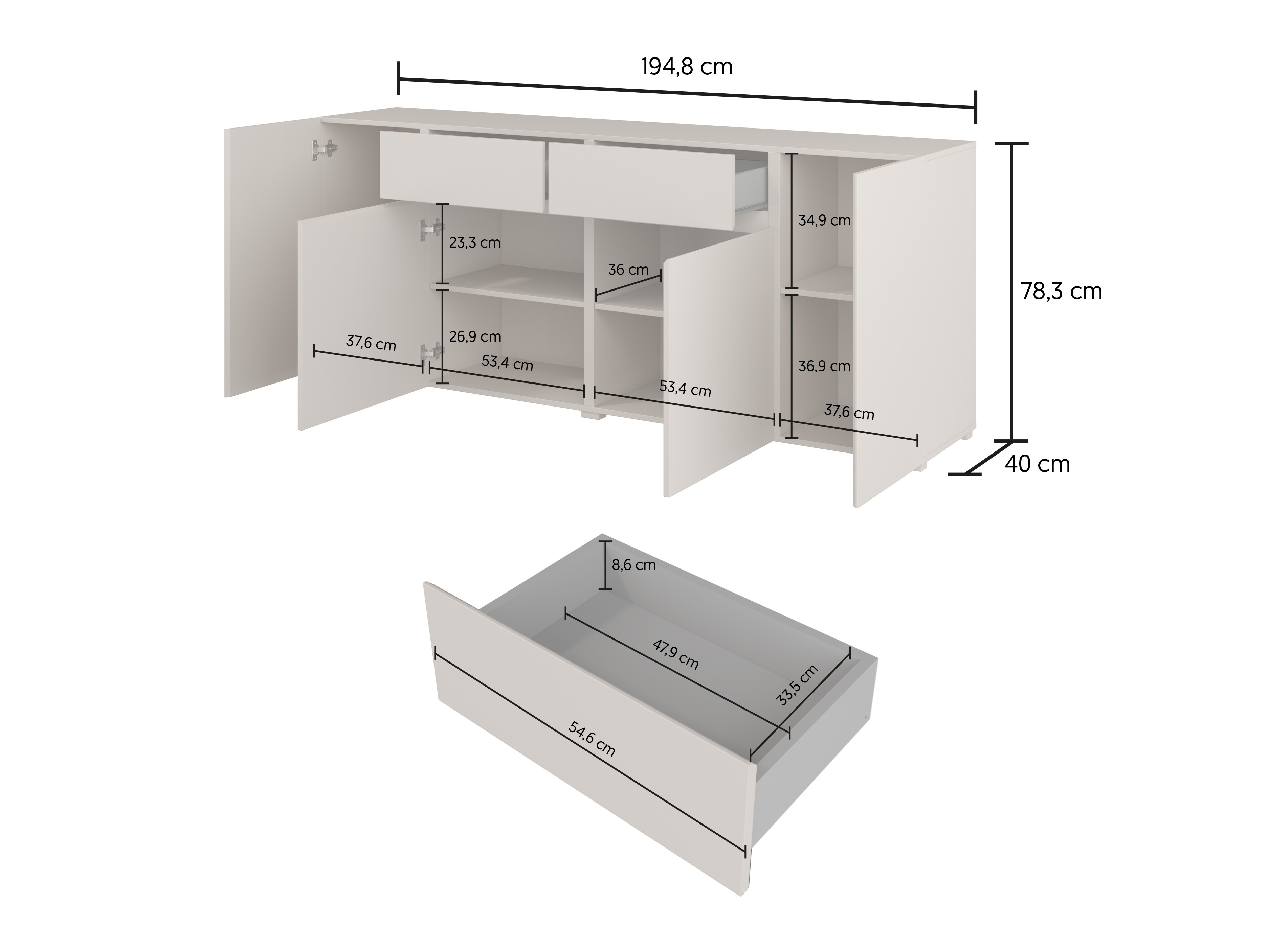 Komoda Elbleve 103 (Balta)