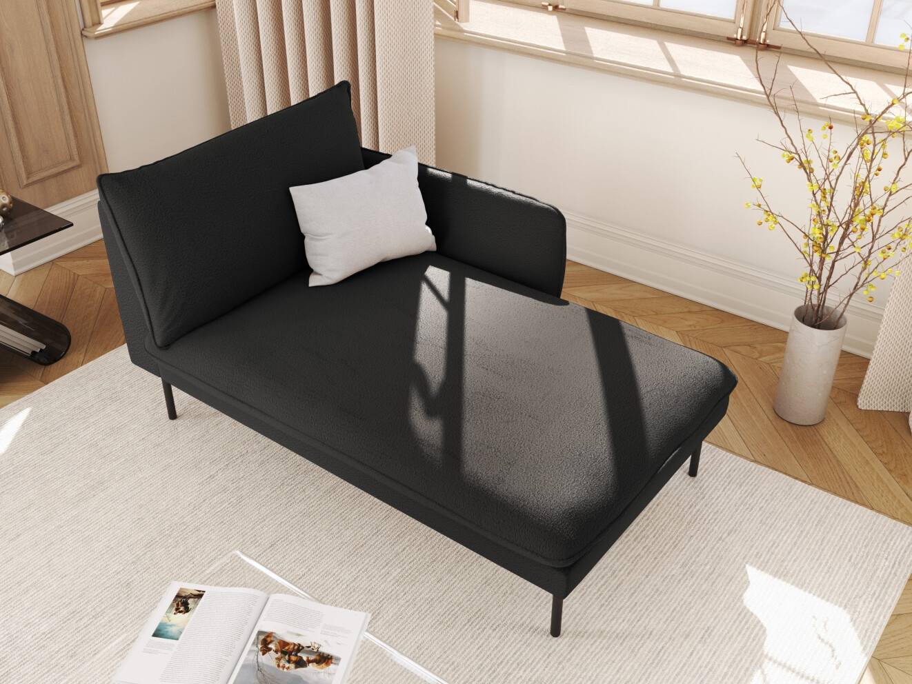 Kušetė Ferlevi 116 (Ascot Black)