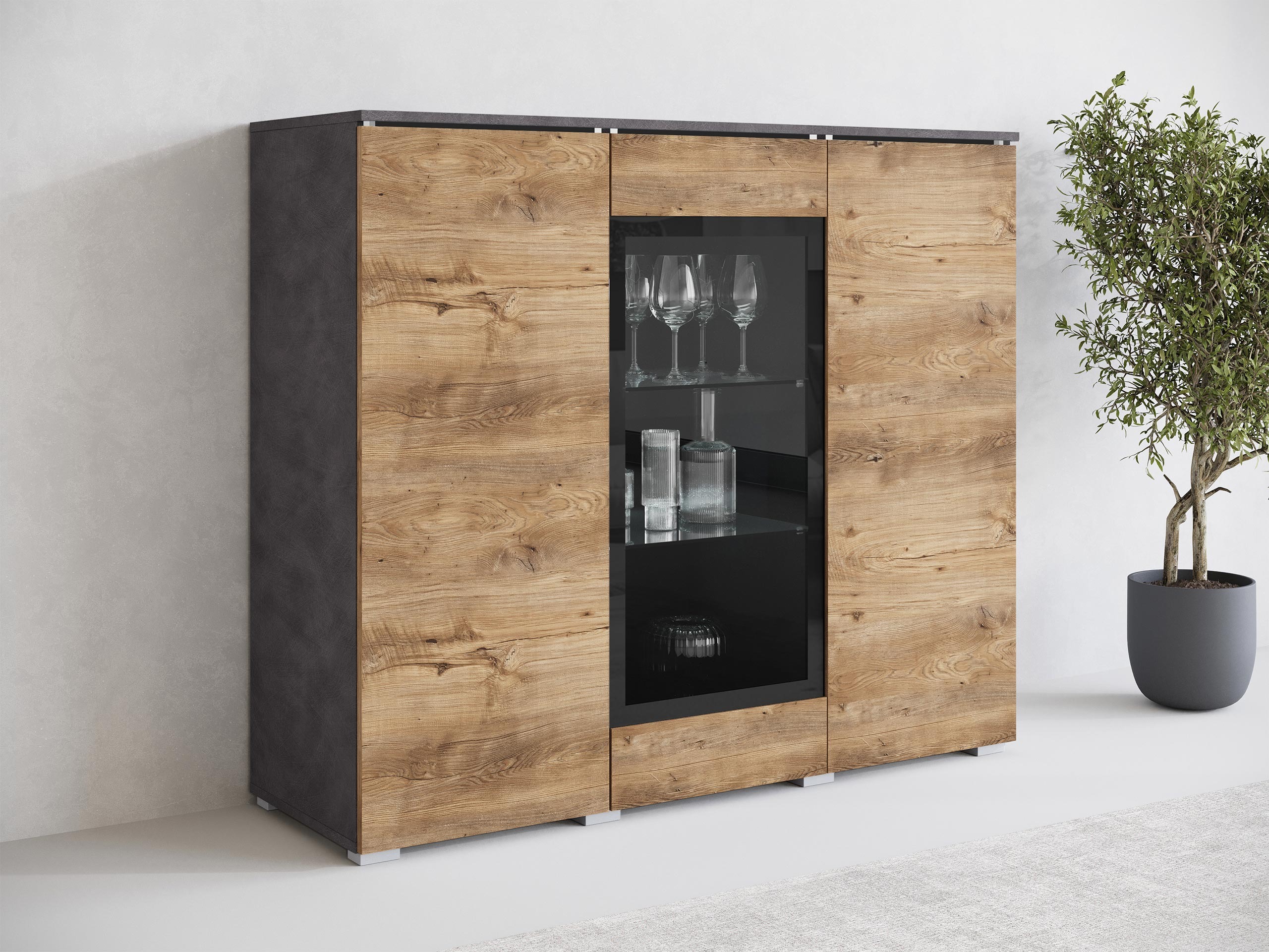 Spintelė Mirfivo 103 (Matera pilka + Kaštonas)