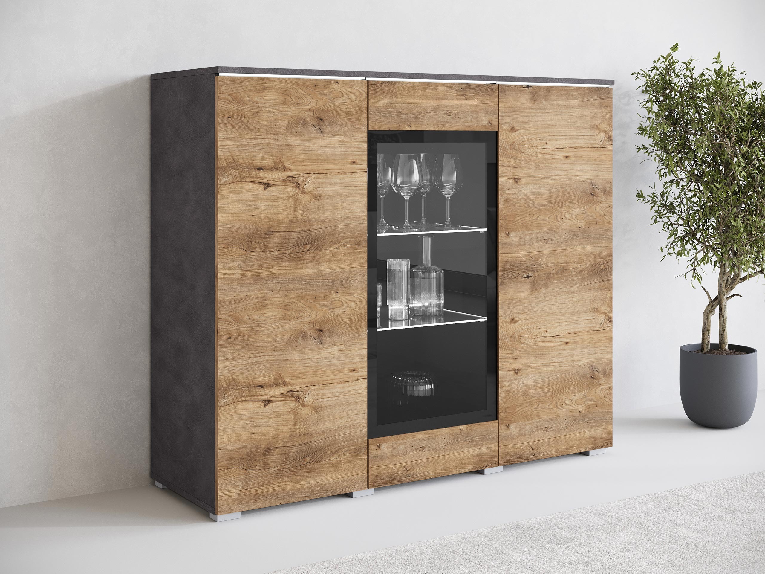 Spintelė Mirfivo 103 (Matera pilka + Kaštonas)