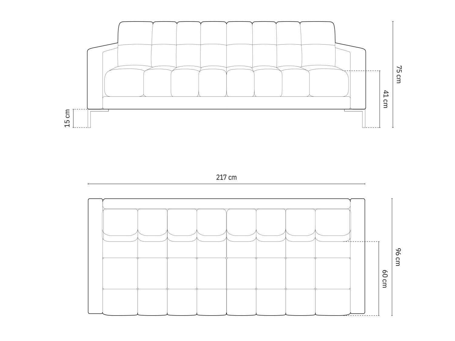 Sofa Calelbe 111 (Bluvel 68)