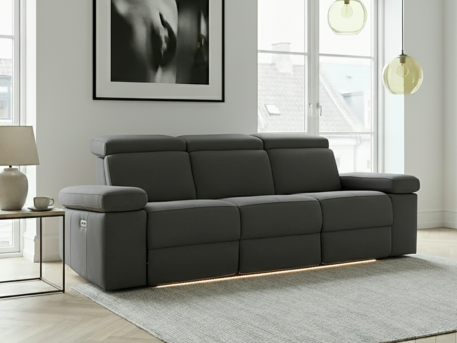 Sofa reglaineris Denton 715 (Antracitas)