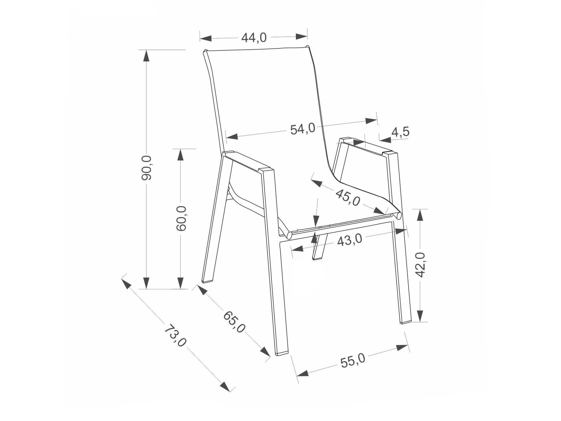 Lauko kėdė Houston 2140 (Smėlinė + Kapučino)