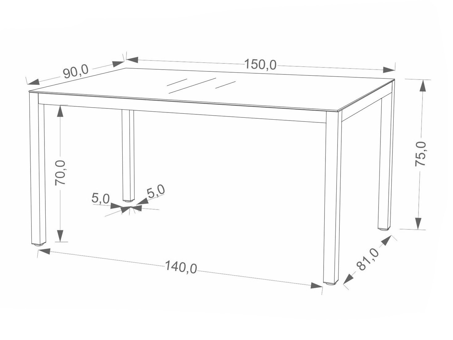 Lauko stalas Houston 2141 (Smėlinė + Kapučino)