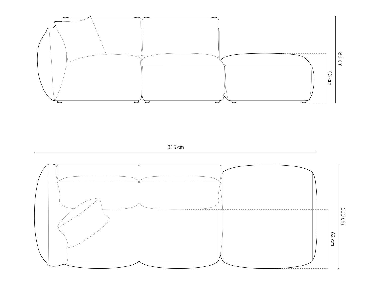 Modulinė sofa Ruvmone 105 (Lins 32)
