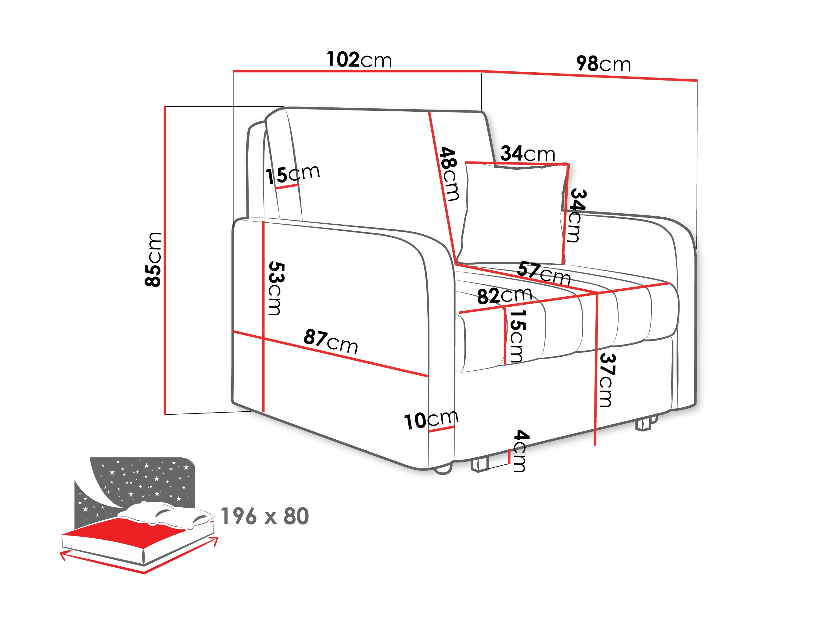 Fotelis Columbus 258 (Polo 897)