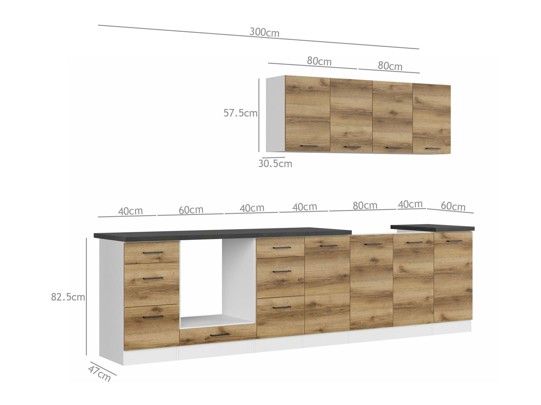 Modulinis virtuvės komplektas Dela 116