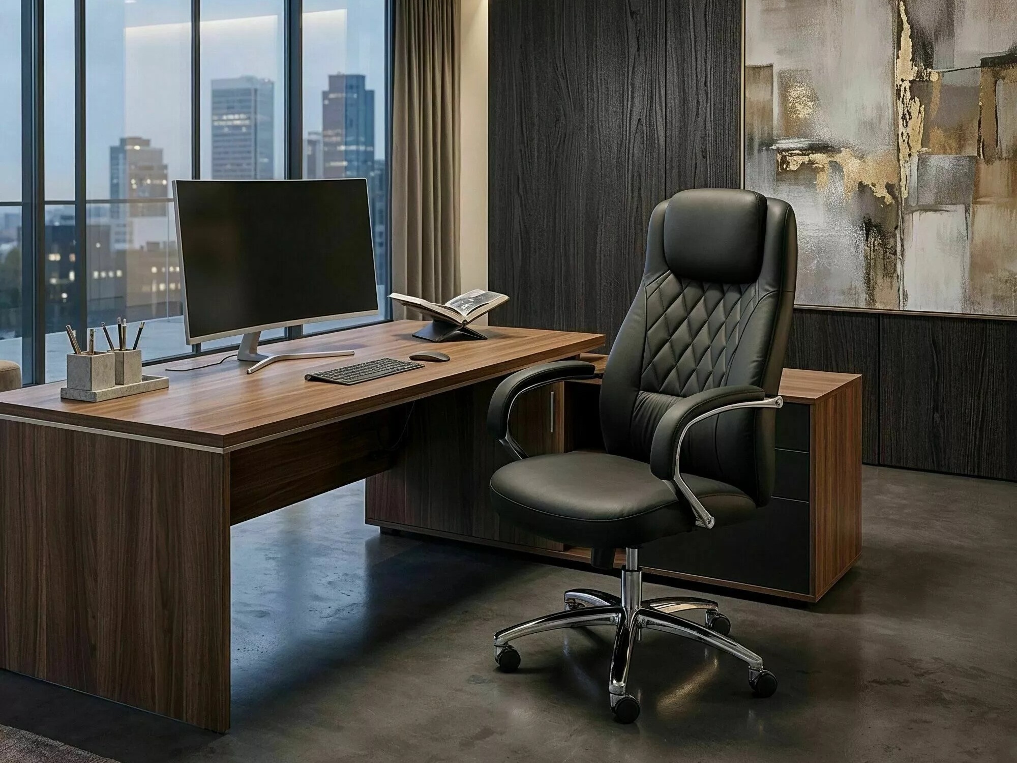 Biuro kėdė Detroit 970 (Juoda)