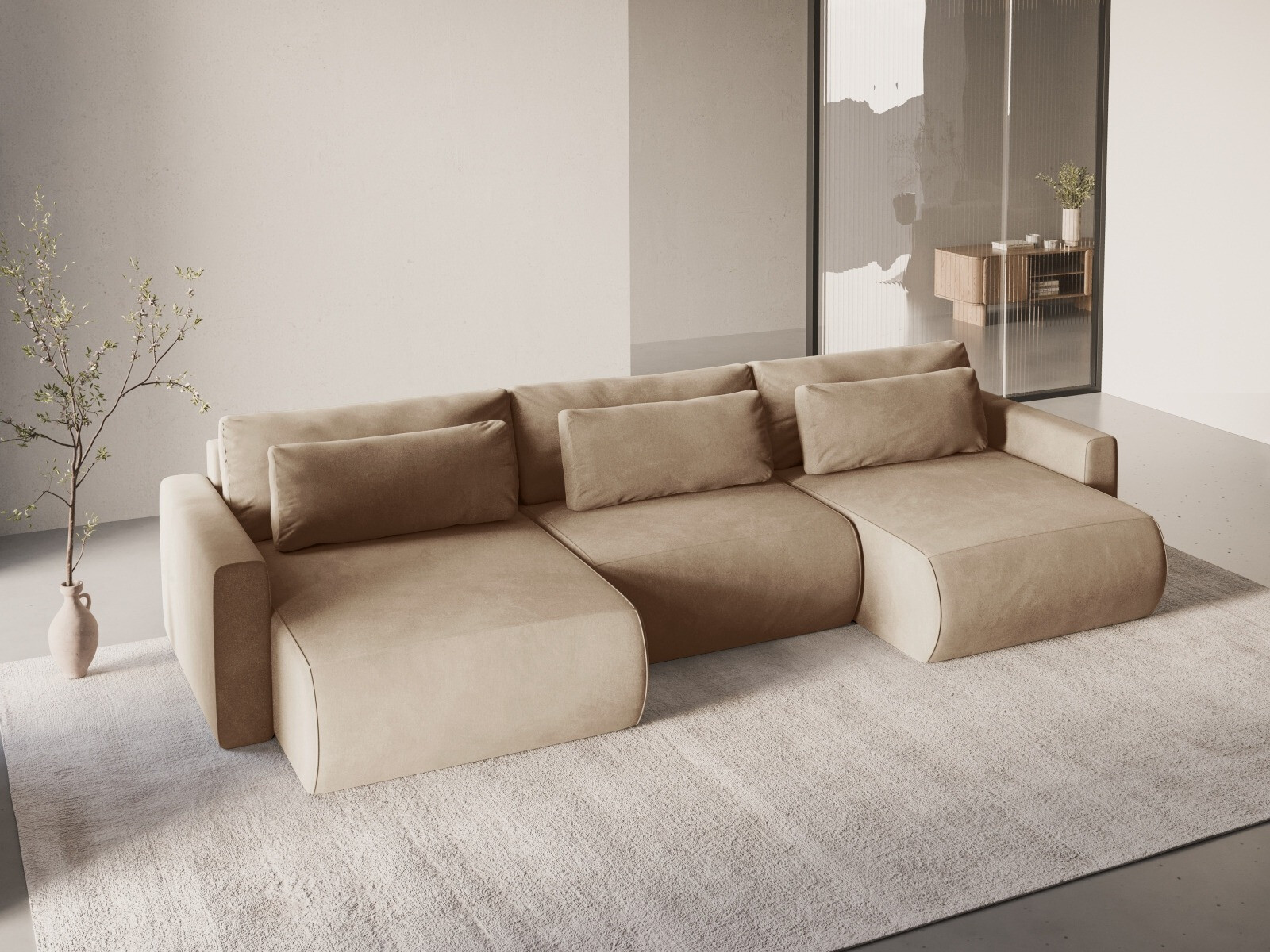 Minkštas kampas Beckley 388 (Magic Velvet 2282)
