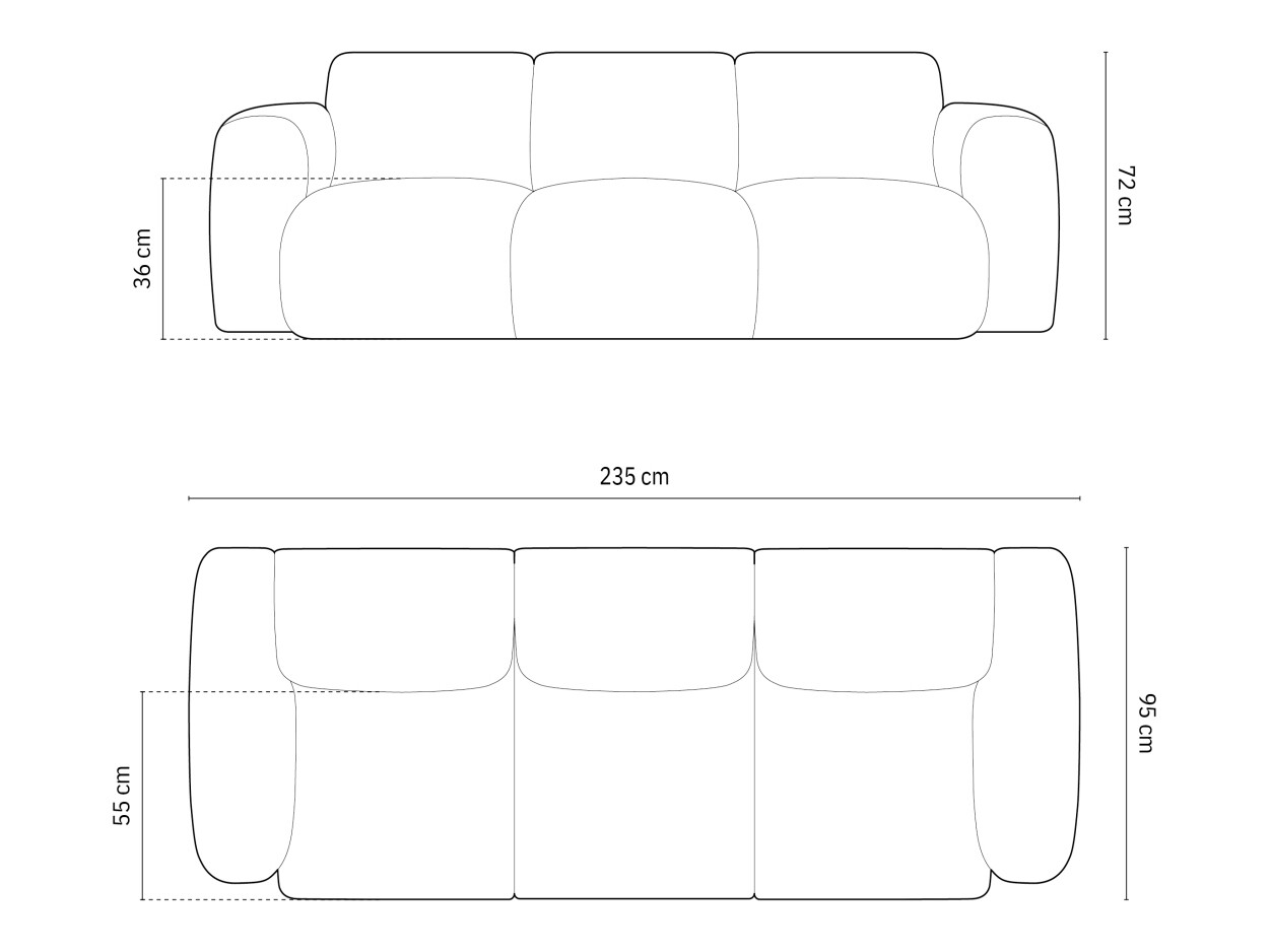 Sofa Talfere 109 (Casino Deep Blue)