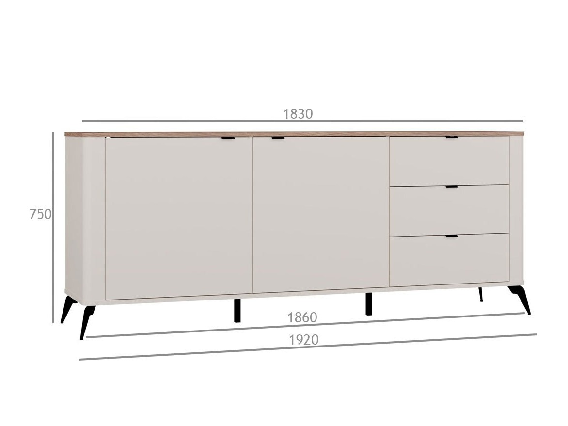 Komoda Soavie 106 (Kašmyras + Ąžuolas)