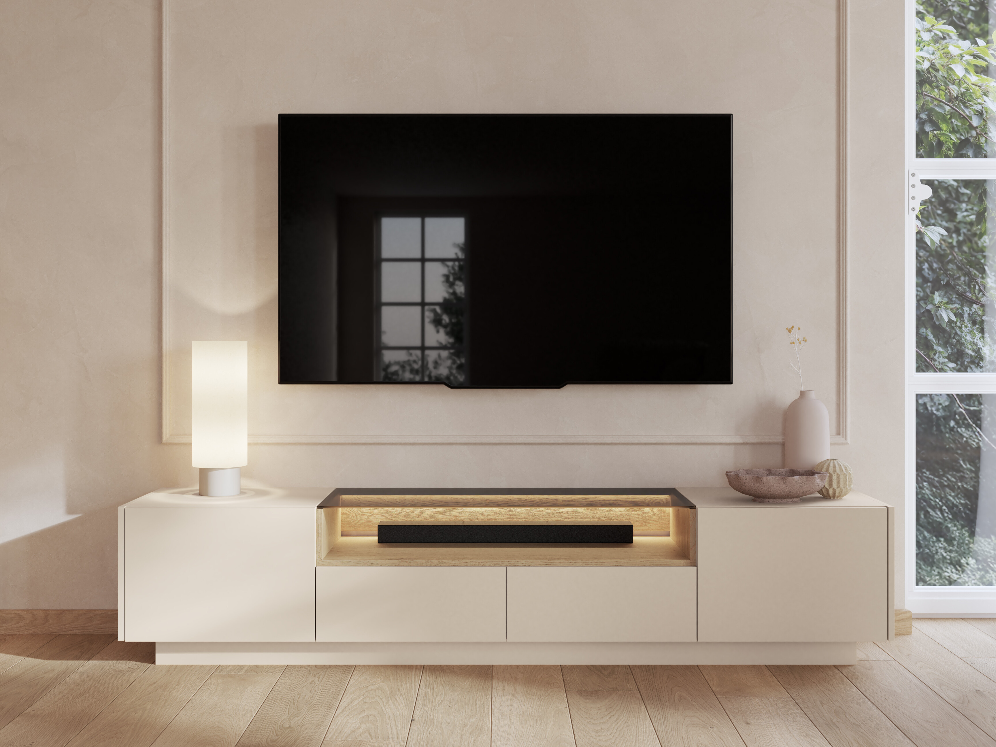 TV staliukas Salmeli 101 (Smėlinė)