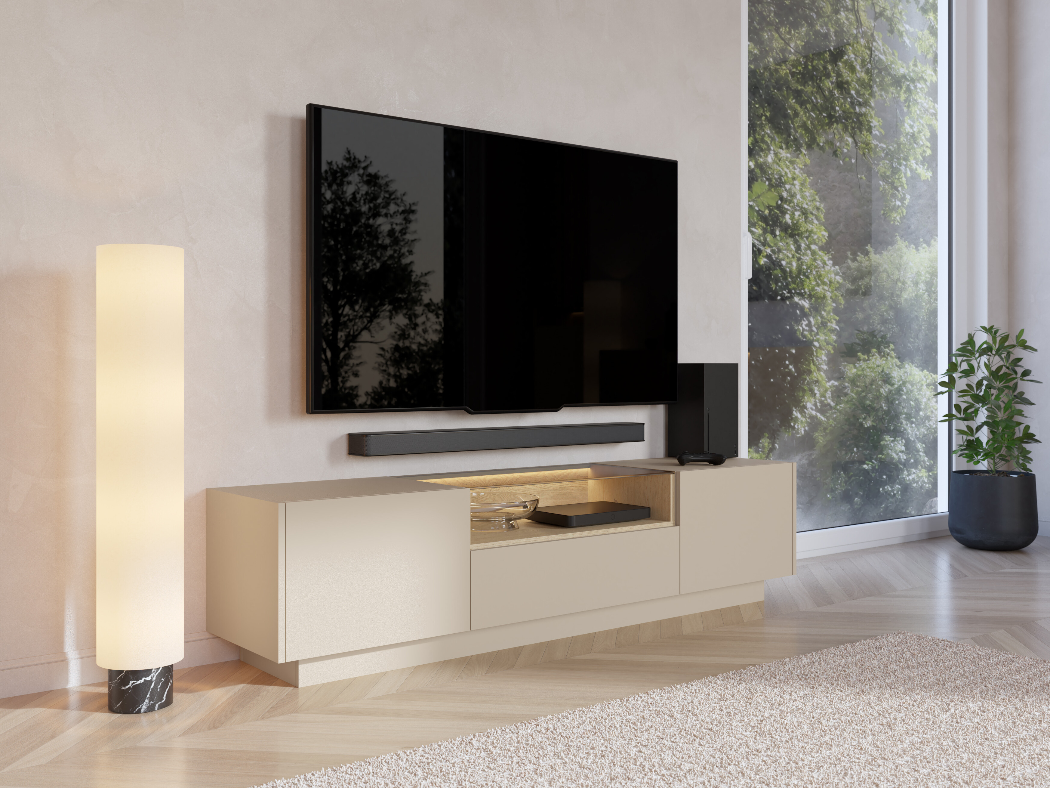 TV staliukas Salmeli 102 (Smėlinė)