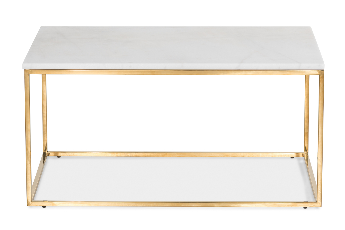 Žurnalinis staliukas Concept 55 145 (Baltas marmuras + Auksas)