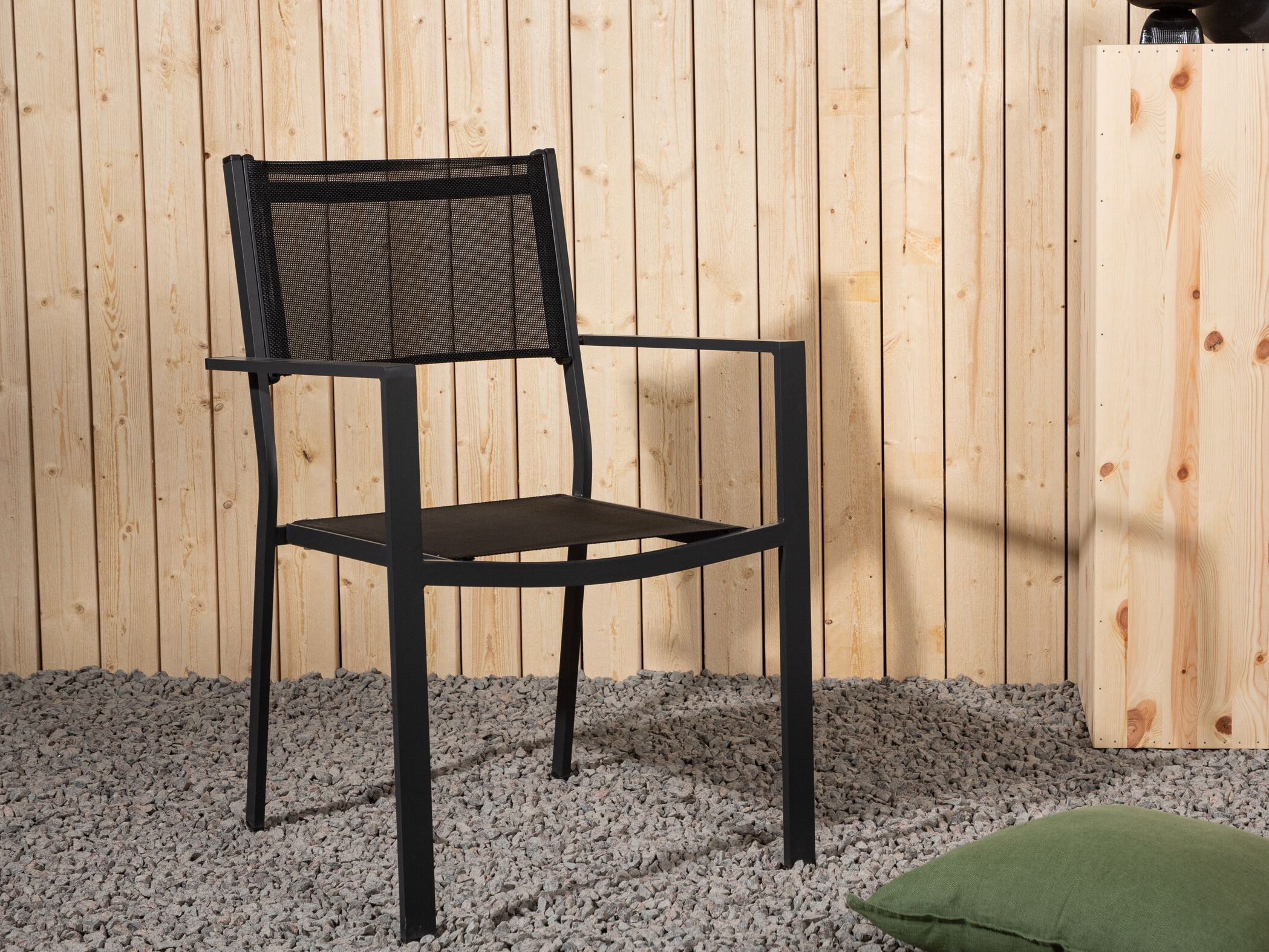 Lauko kėdė Dallas 746 (Juoda + Šviesi pilka)