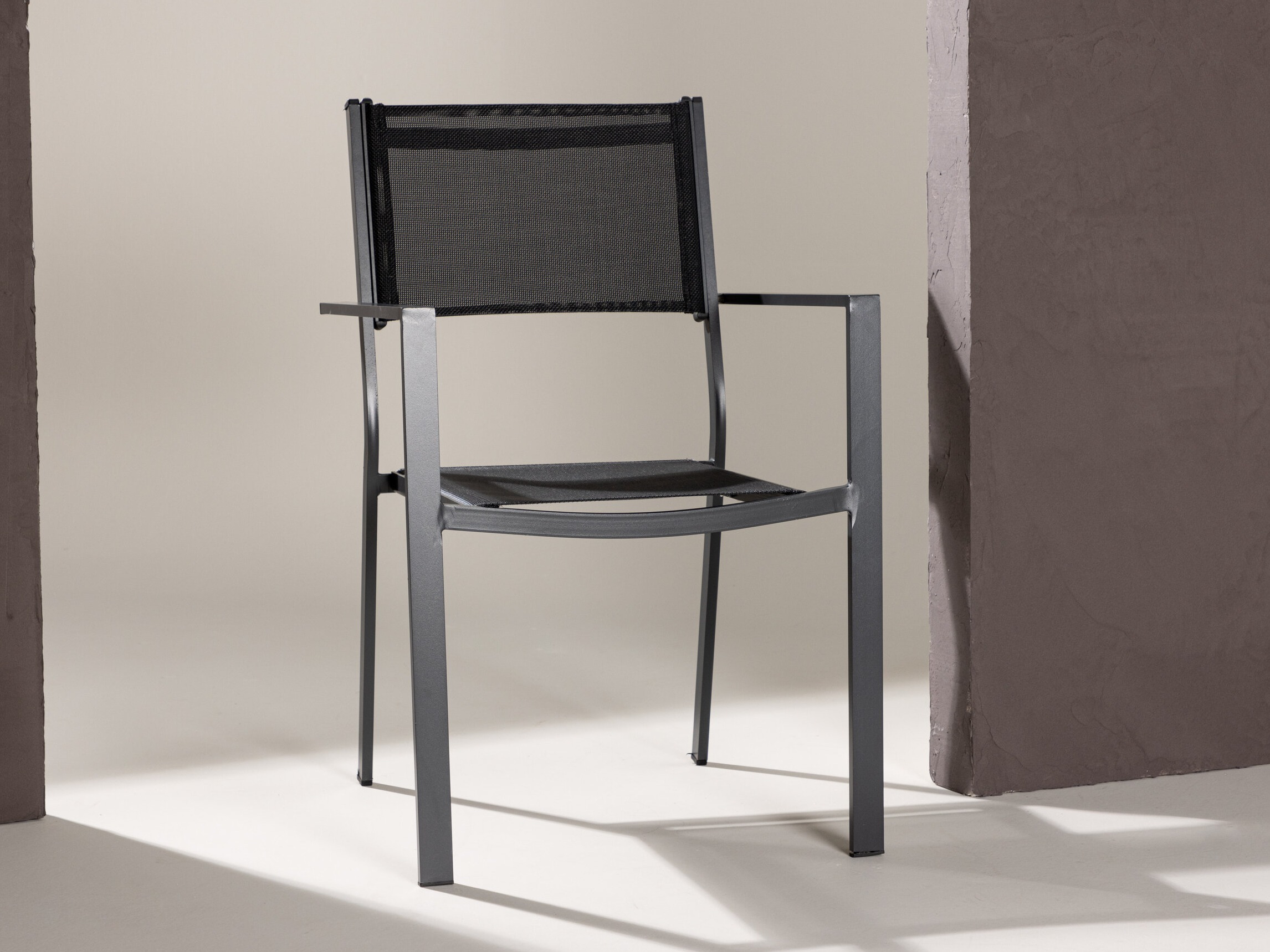 Lauko kėdė Dallas 746 (Juoda + Šviesi pilka)