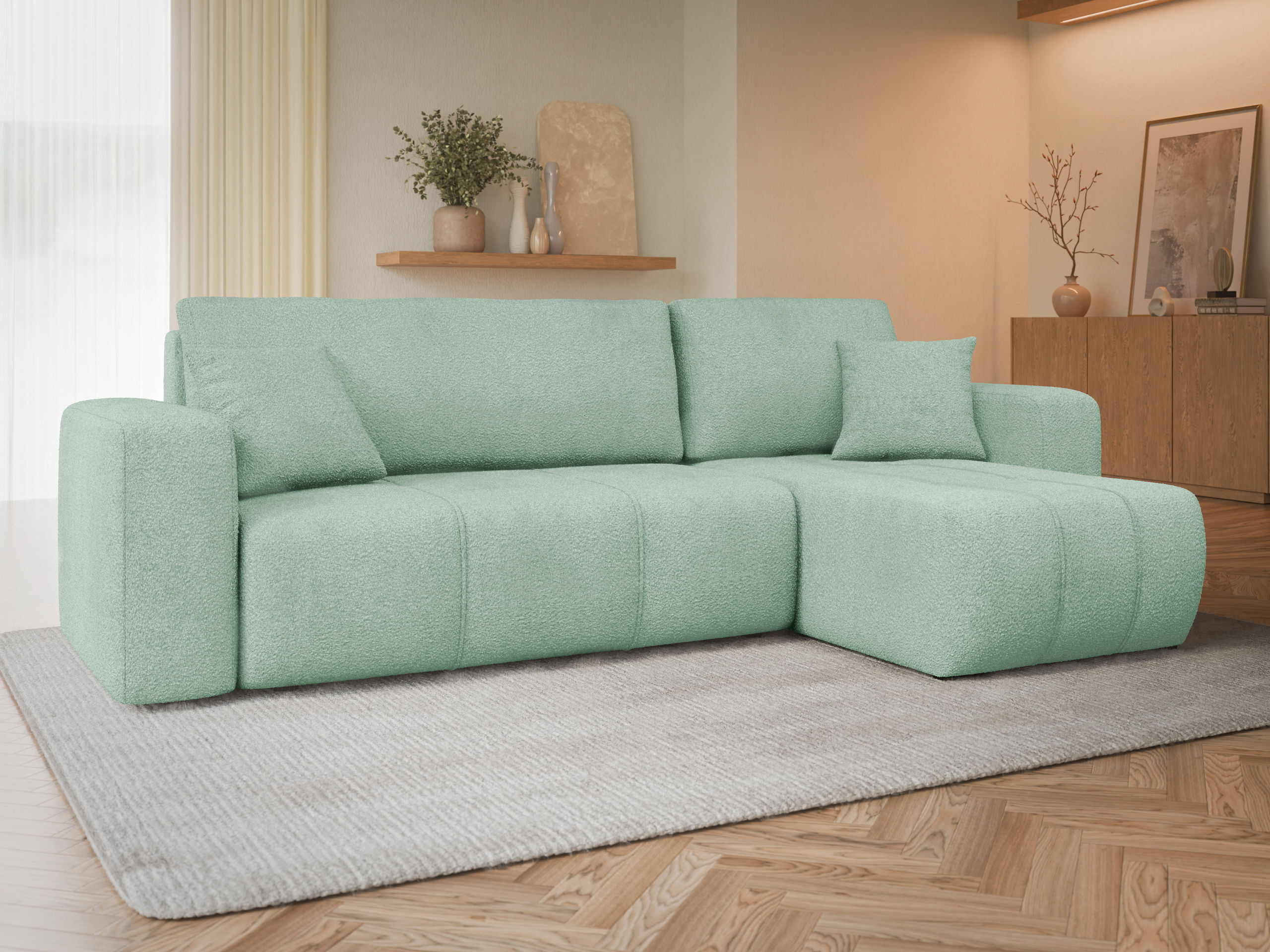 Minkštas kampas Comfivo Laurus (Coral 55)