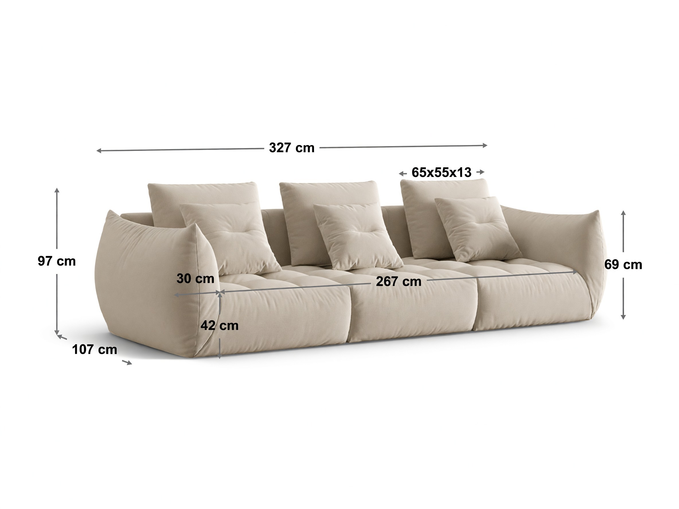 Modulinė sofa Benorli 101 (Wind 77)