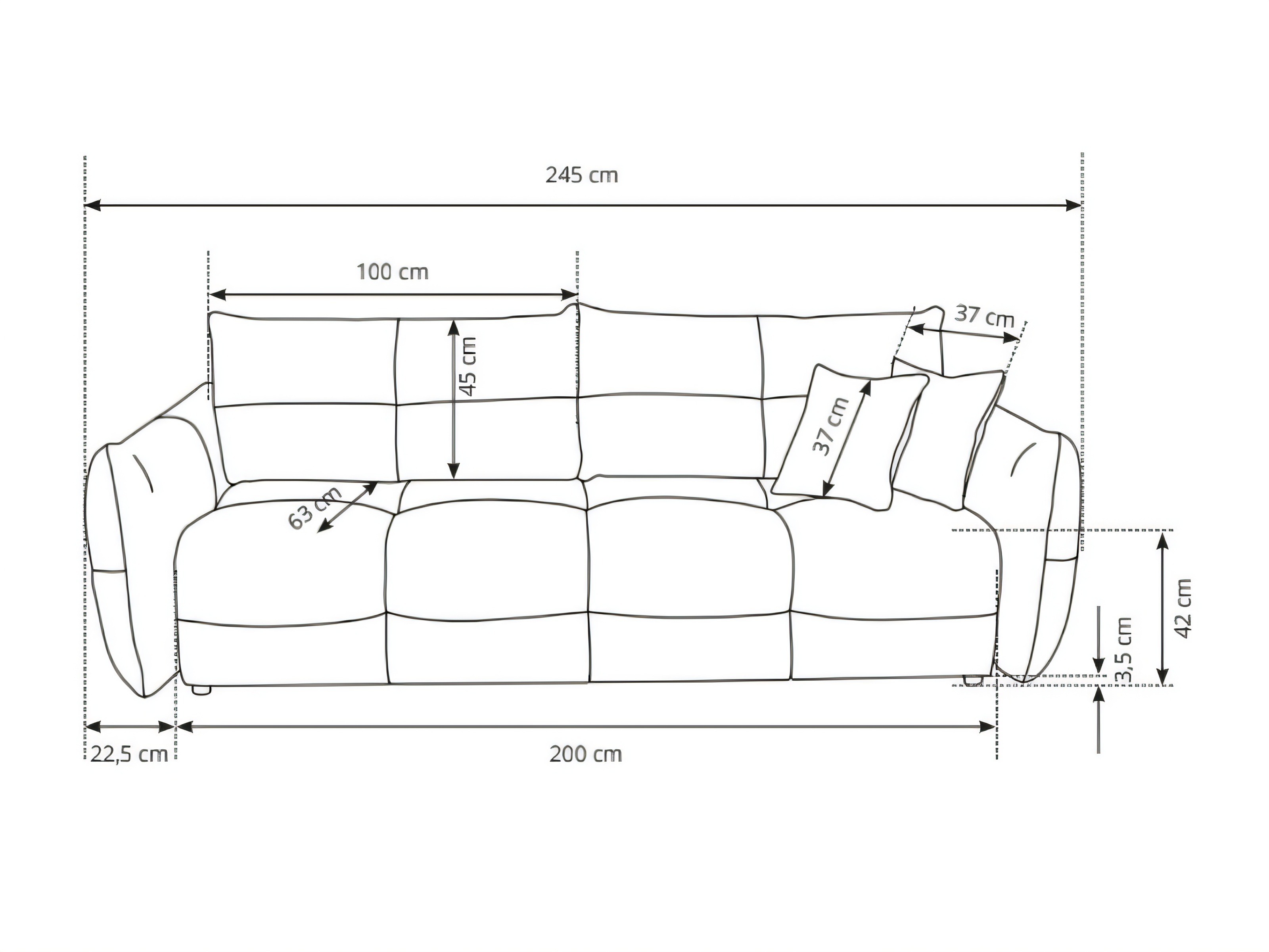 Sofa lova Kingston 206 (Wind 75)