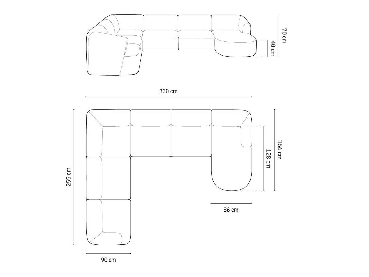 Minkštas kampas Felrevu 104 (Moly 99)
