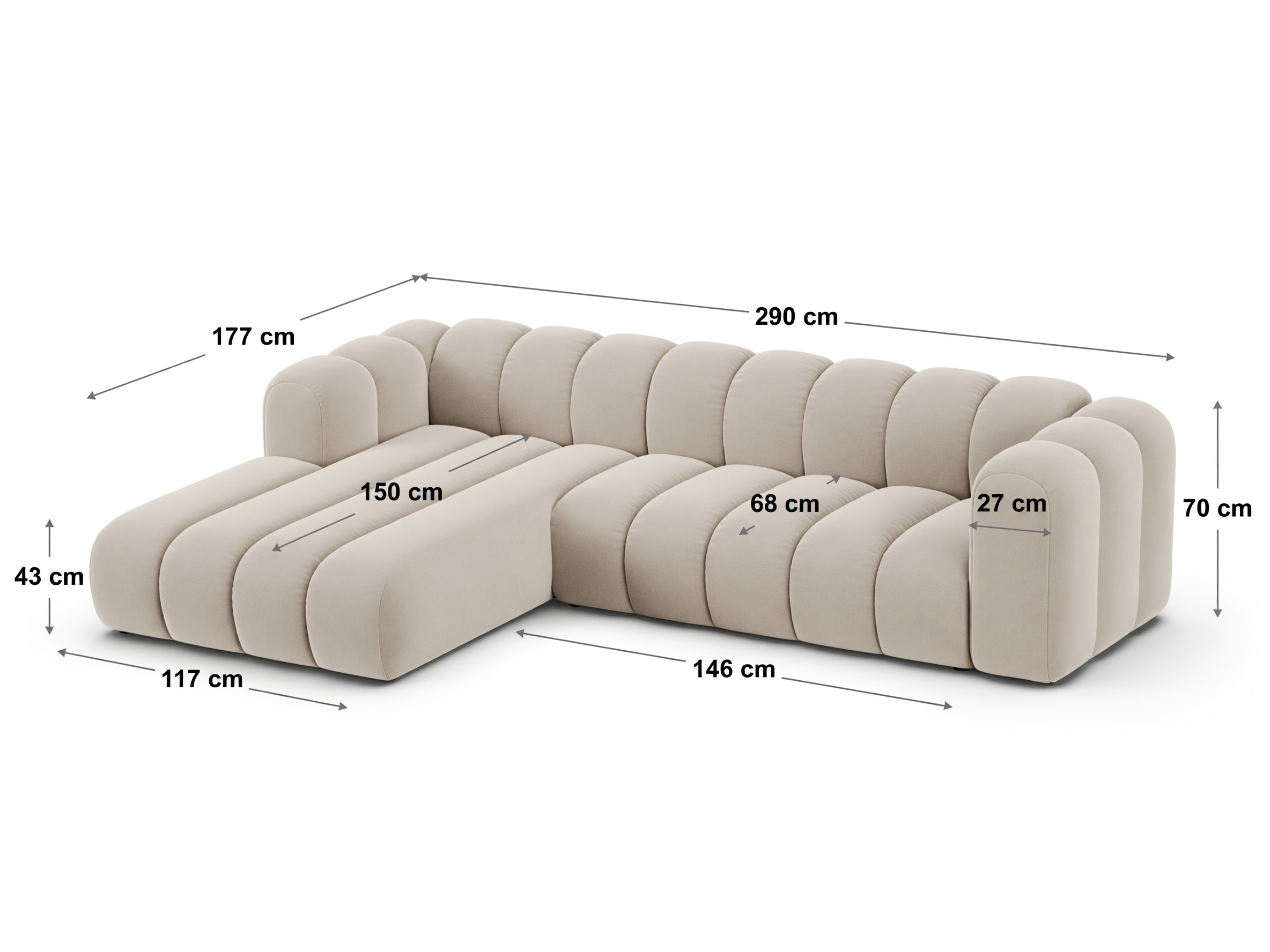 Modulinis minkštas kampas Cirleve 106 (Venus 2927)