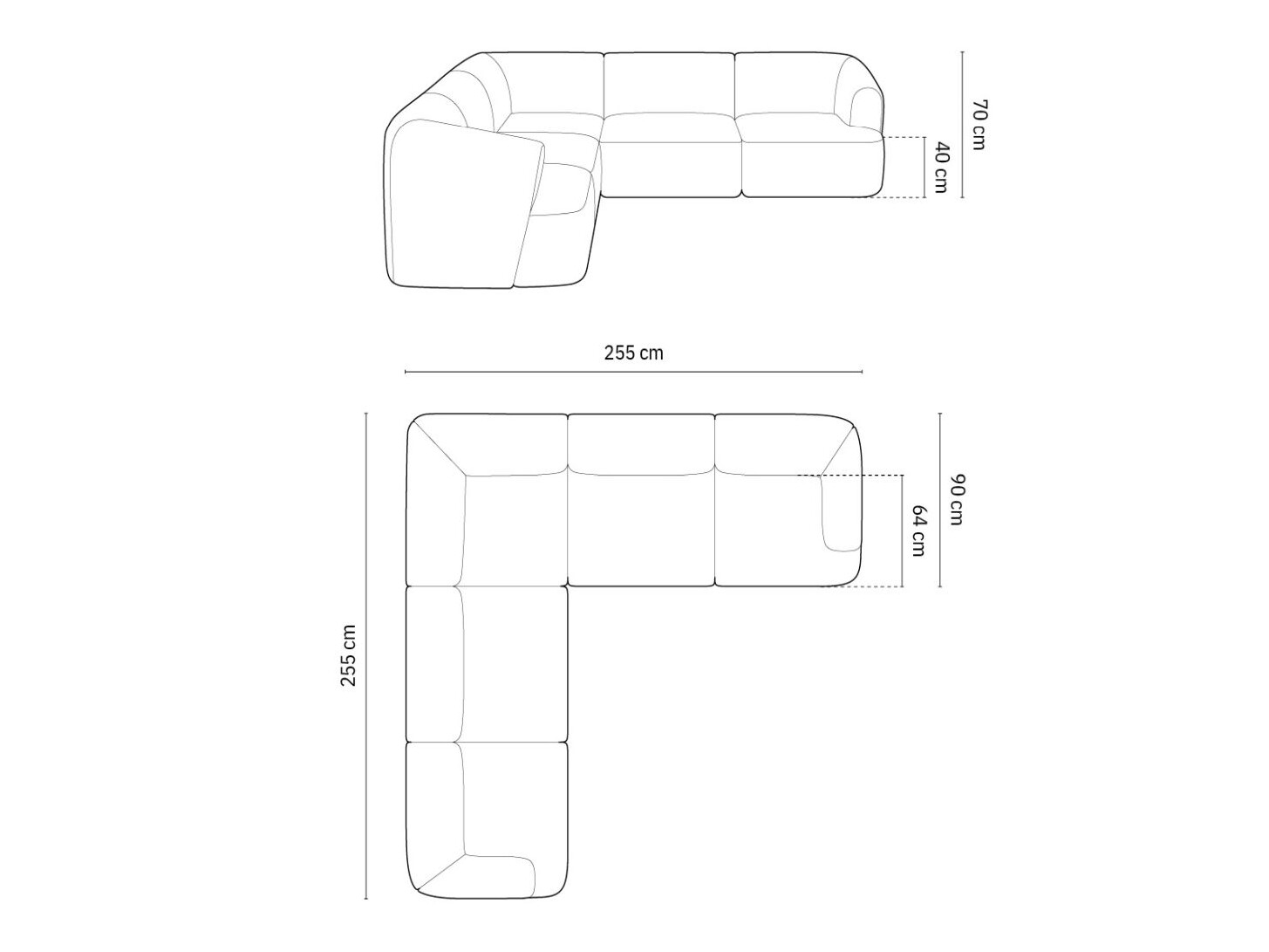 Minkštas kampas Felrevu 106 (Lincoln 09D)
