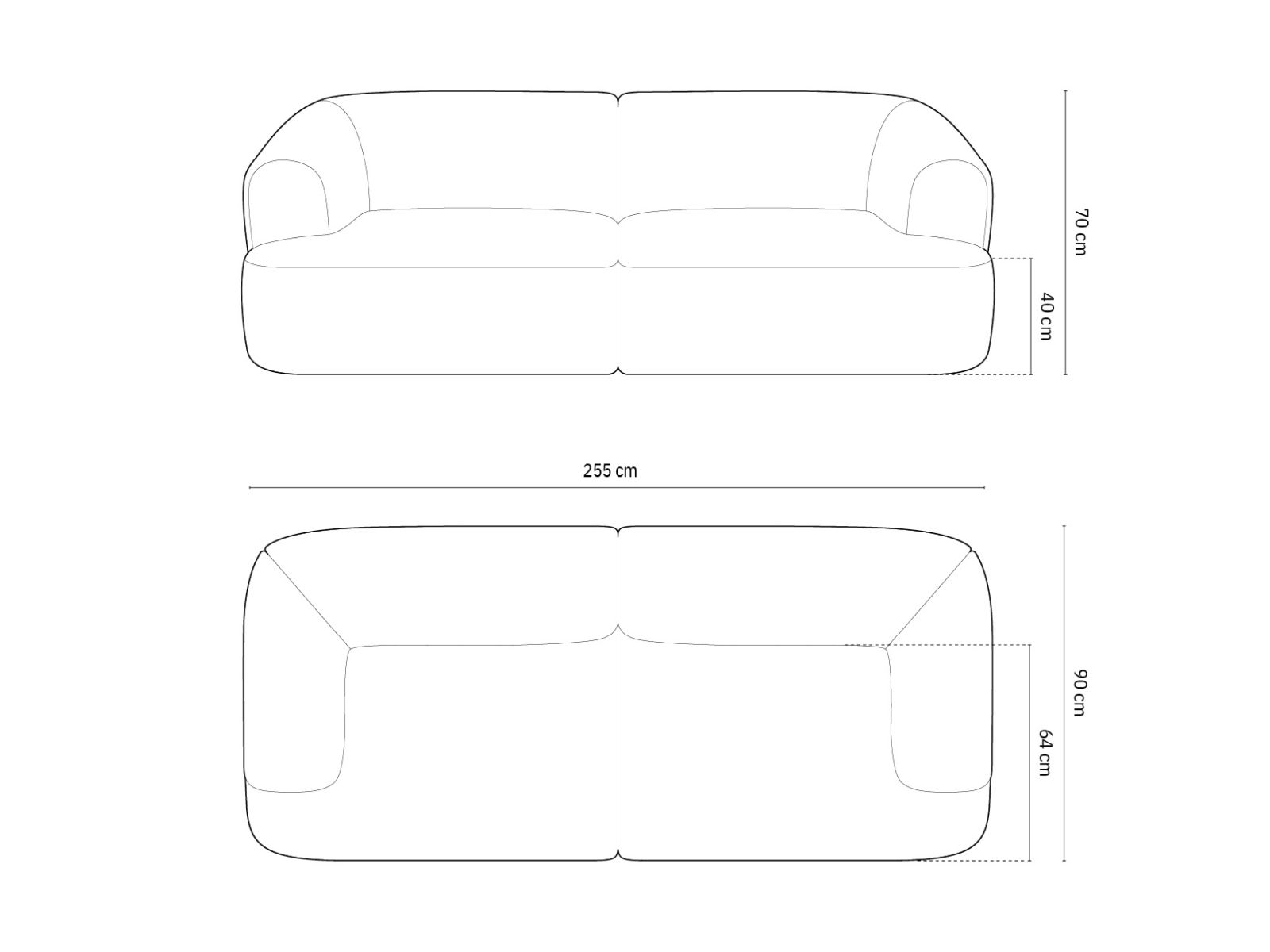 Sofa Felrevu 107 (Lincoln 100D)