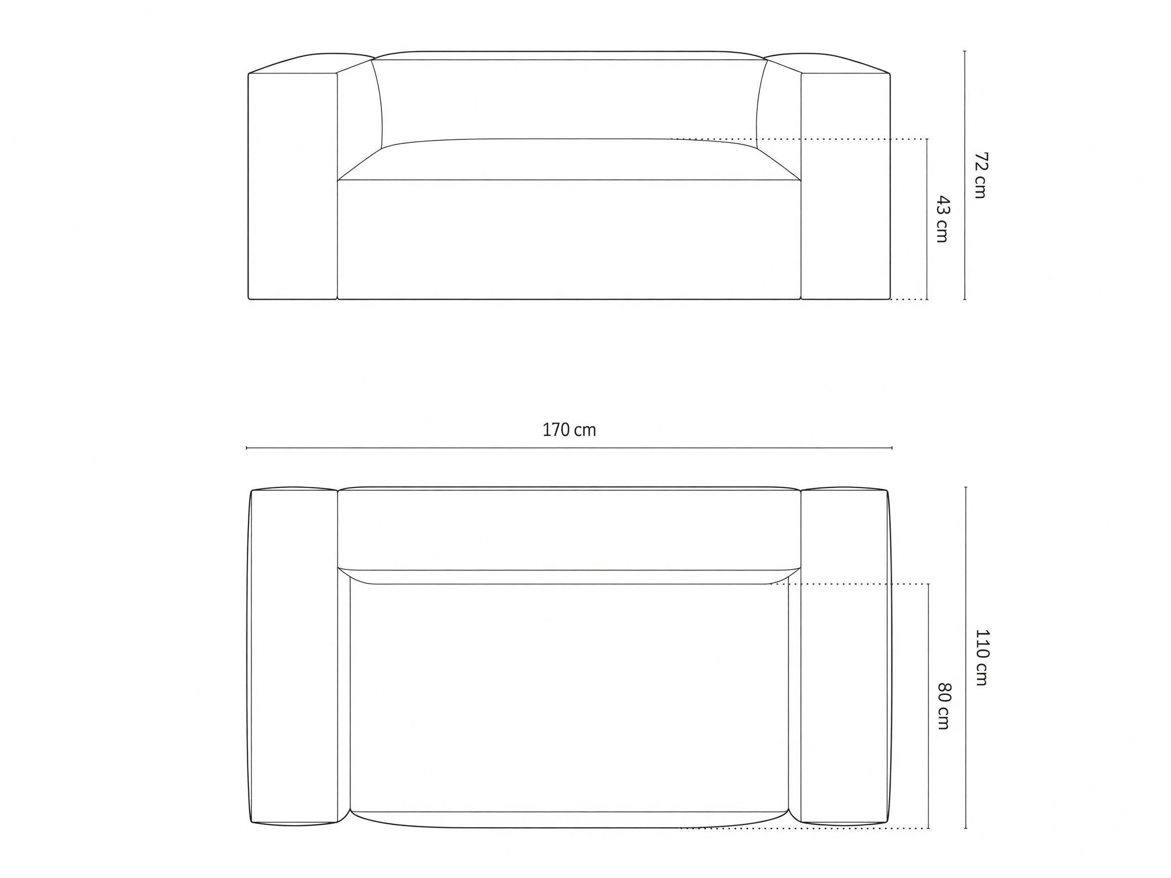 Sofa Sonsore 115 (Monet Silver)