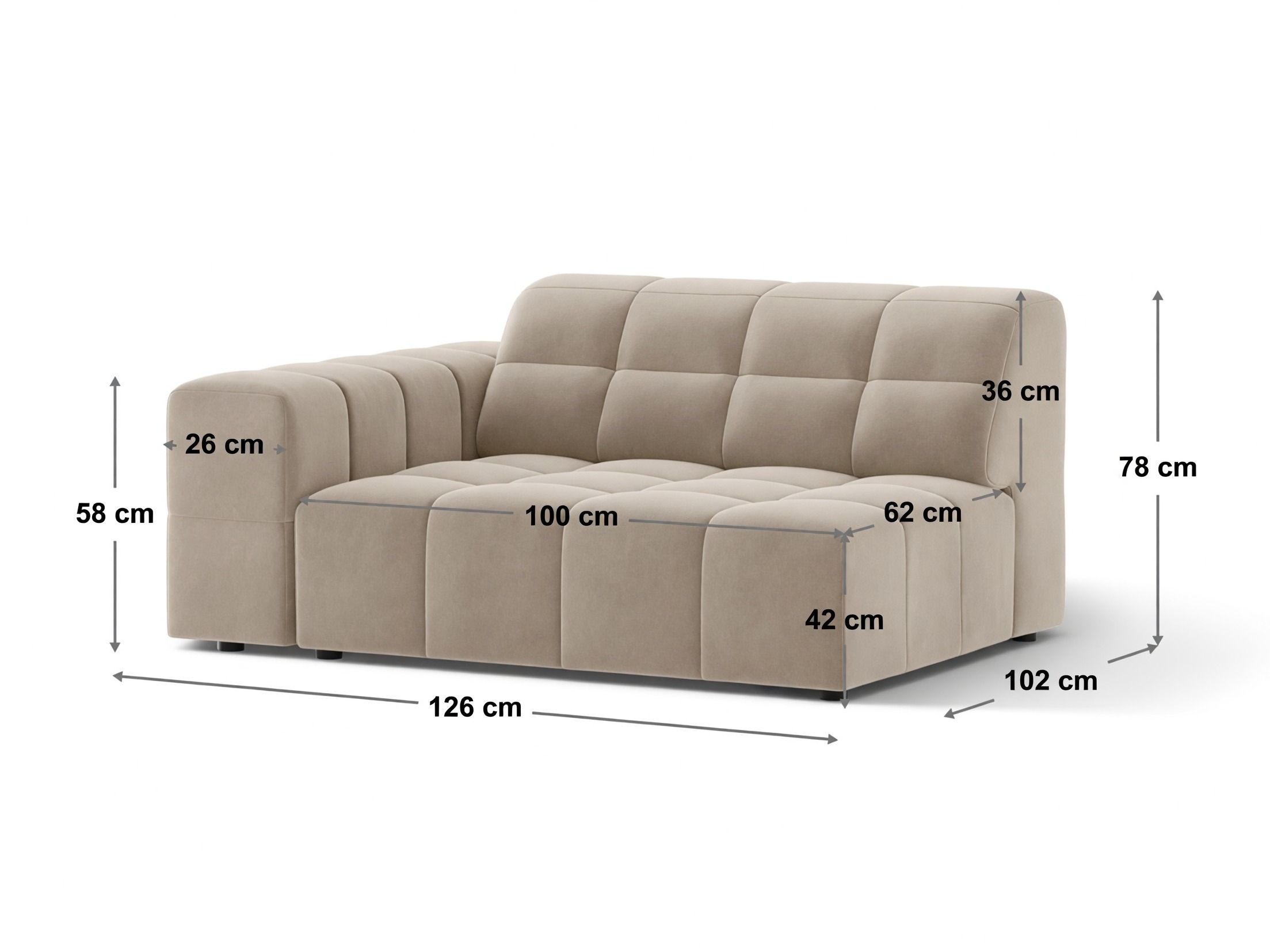 Modulinė sėdimoji dalis Somelo 113 (Bluvel 03)