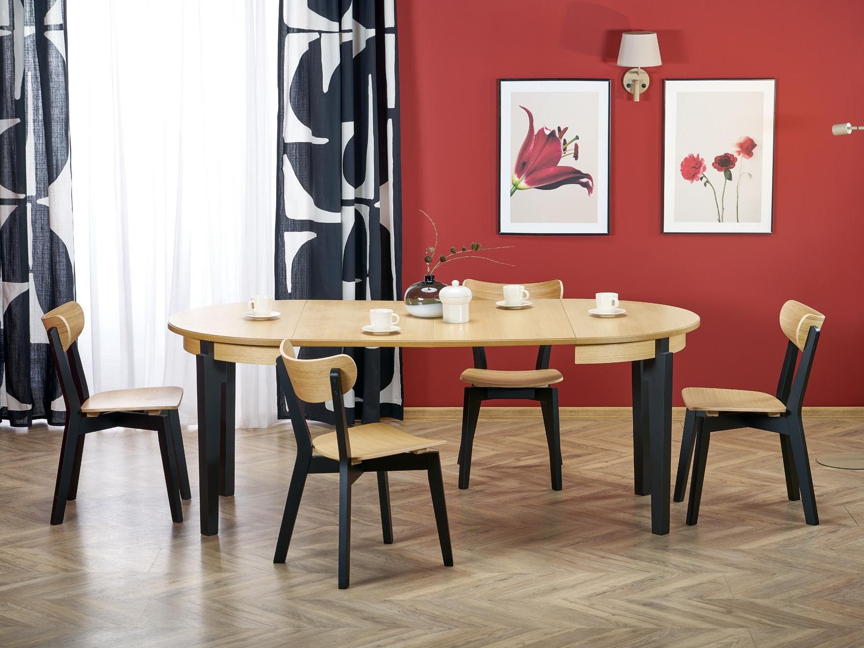 Stalas Houston 785 (Ąžuolas + Juoda)