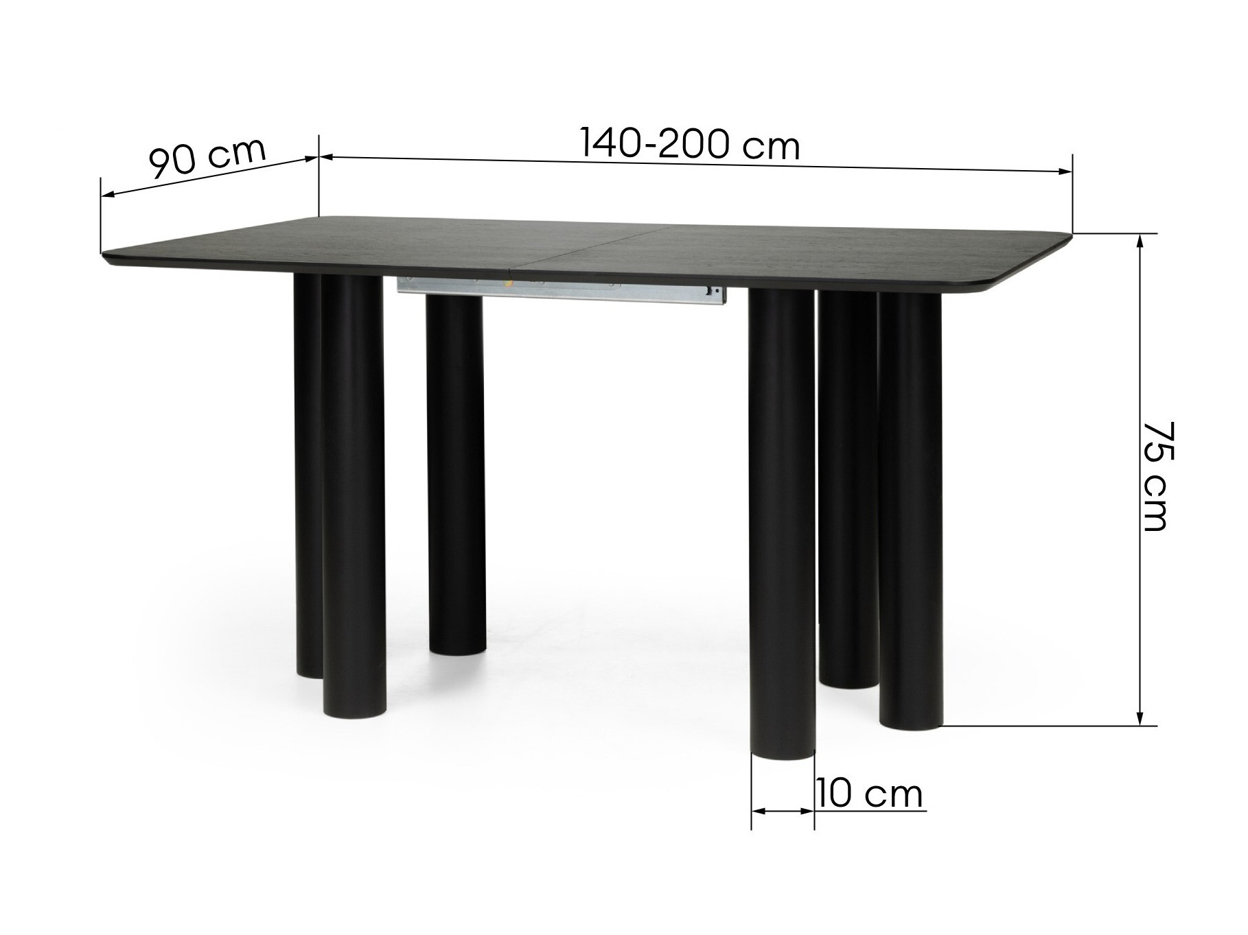 Stalas Burleson 775 (Juoda)