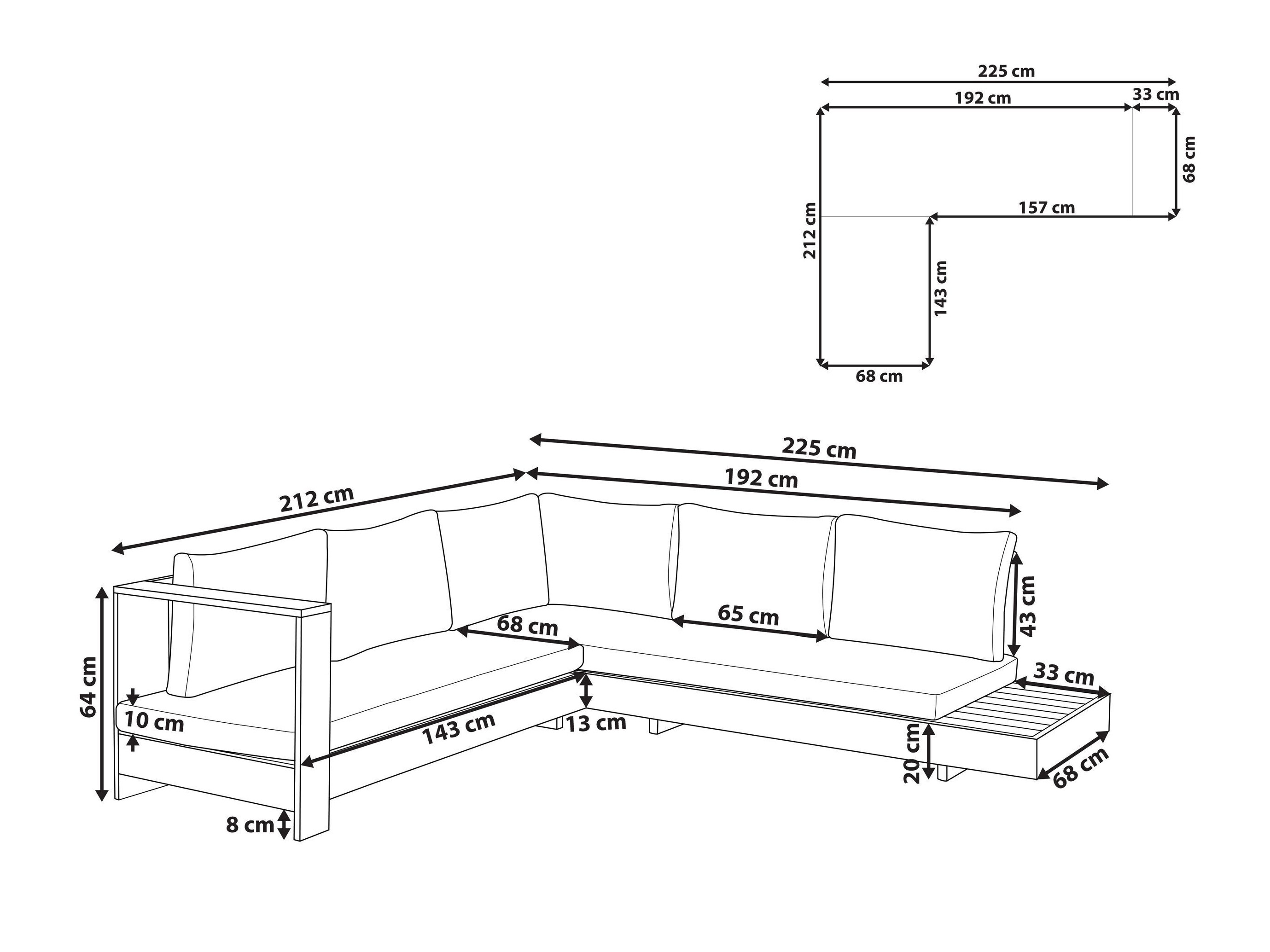 Lauko sofa Berwyn 2548 (Žalia + Akacija)