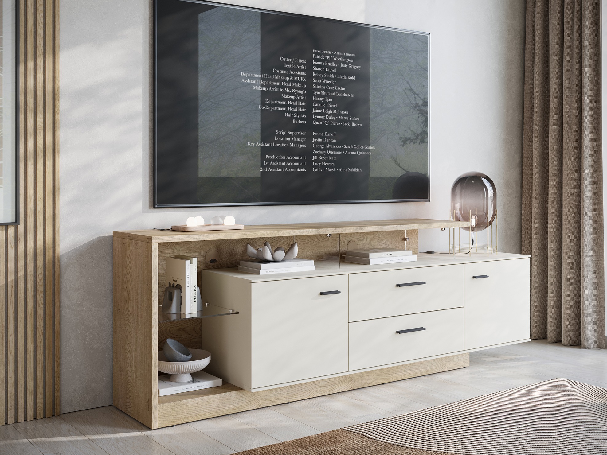 TV staliukas Avicoro 106 (Sonomos ąžuolas + Kašmyras)