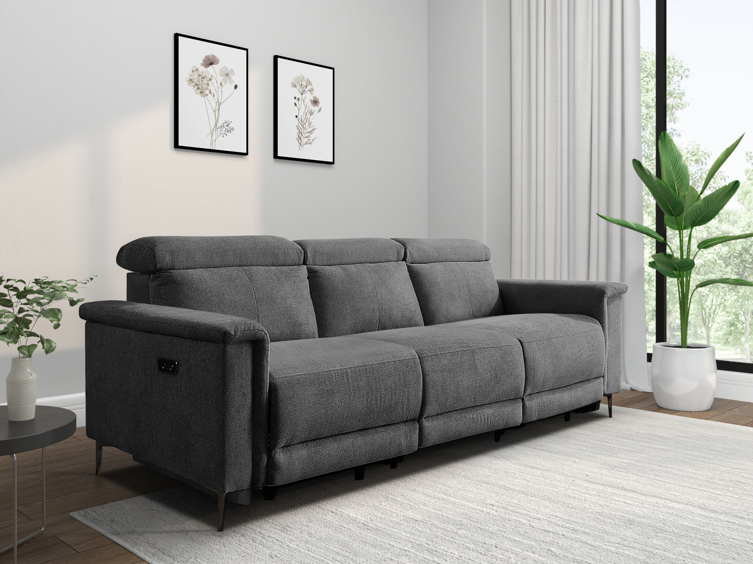Sofa reglaineris Evamare 103 (Antracitas)