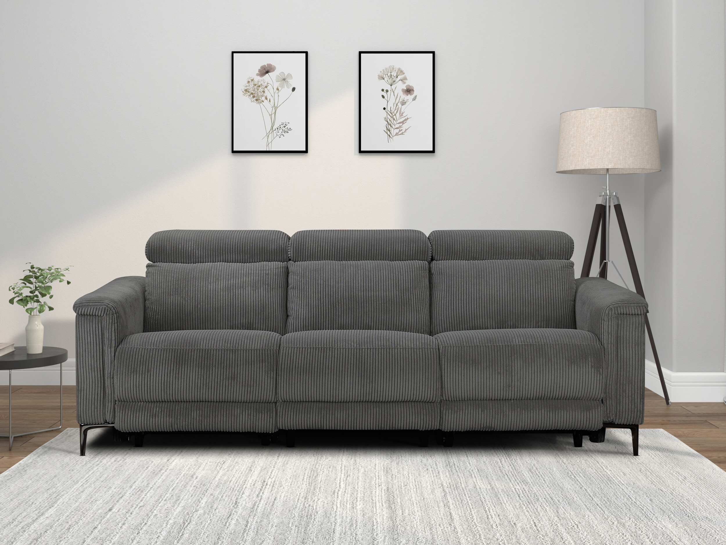 Sofa reglaineris Evamare 104 (Tamsi pilka)