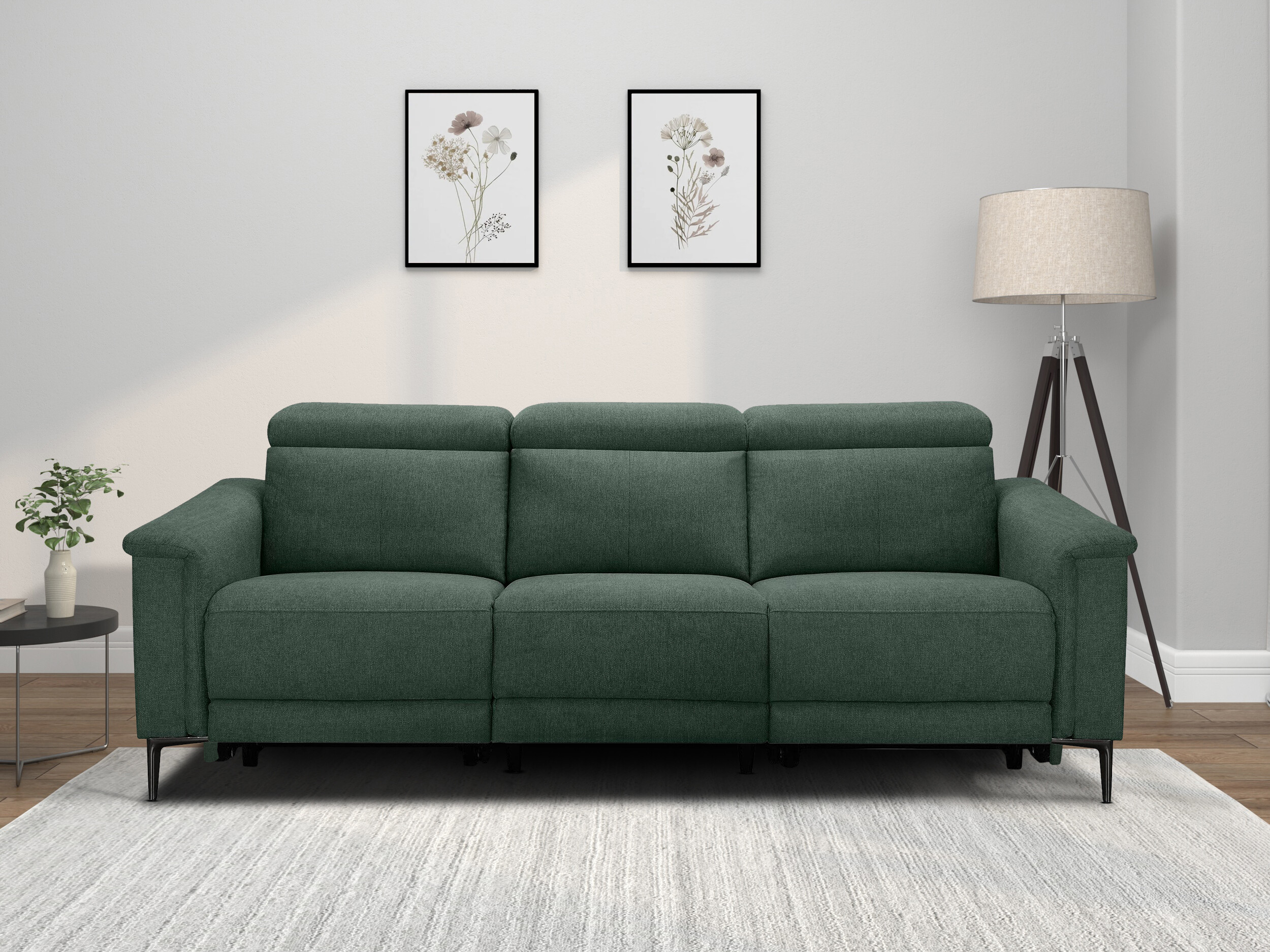 Sofa reglaineris Evamare 104 (Tamsi žalia)