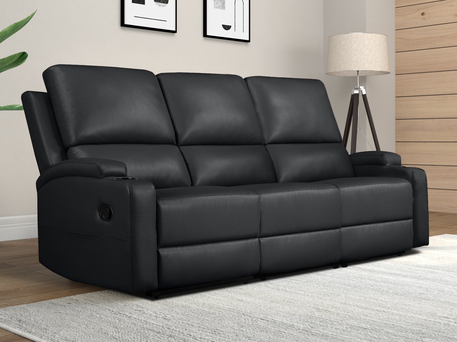 Sofa reglaineris Denton 1566 (Juoda)