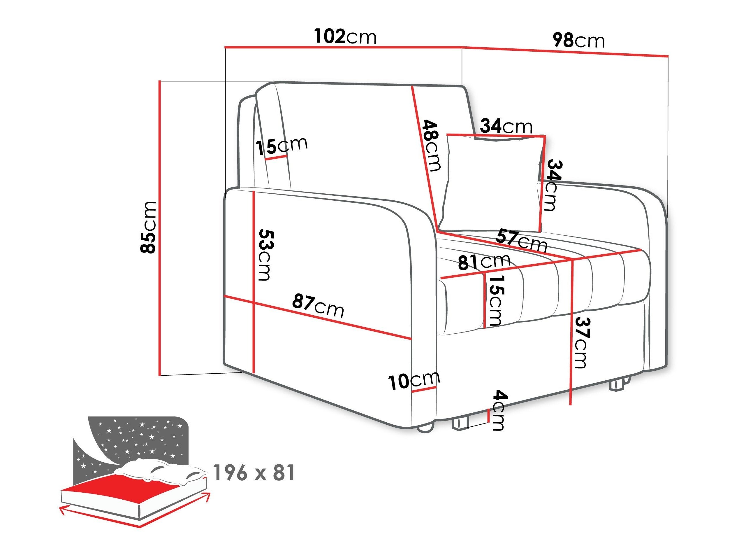 Fotelis Columbus 258 (Polo 872)