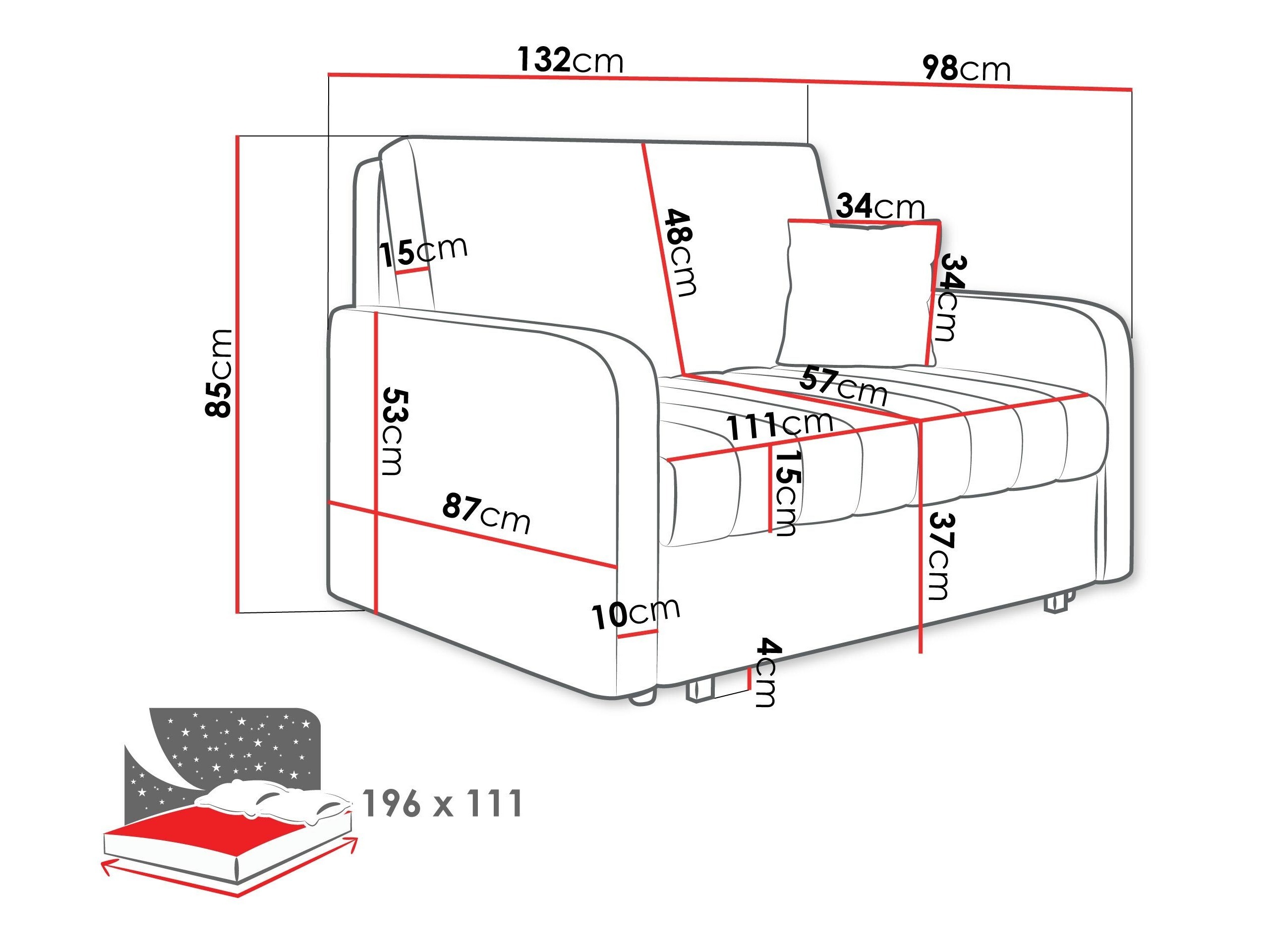 Sofa lova Columbus 259 (Polo 891)