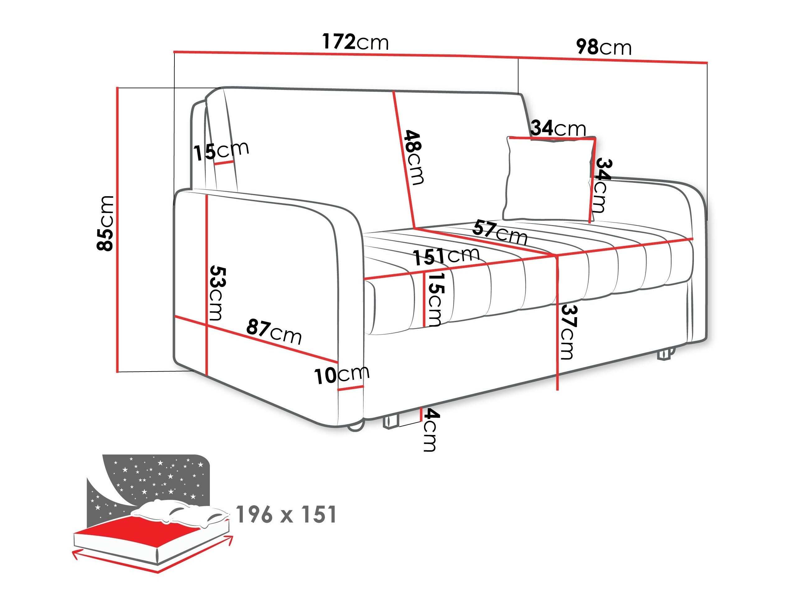 Sofa lova Columbus 261 (Polo 882)