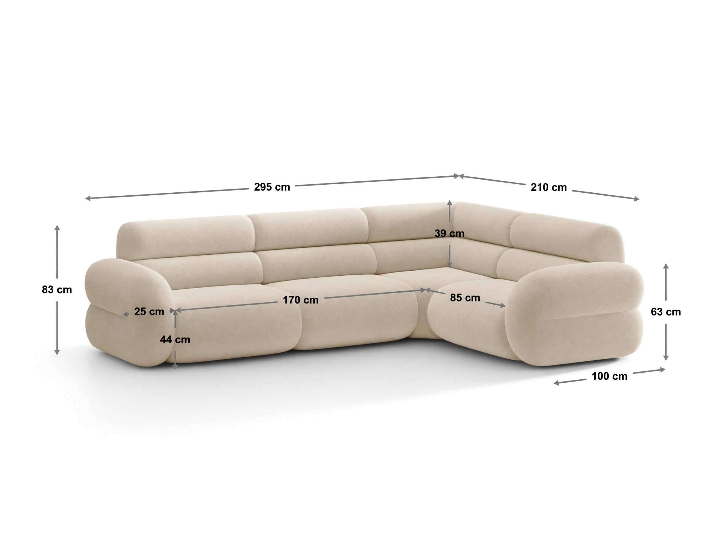 Modulinis minkštas kampas Cirbeno 100 (Golden 46)